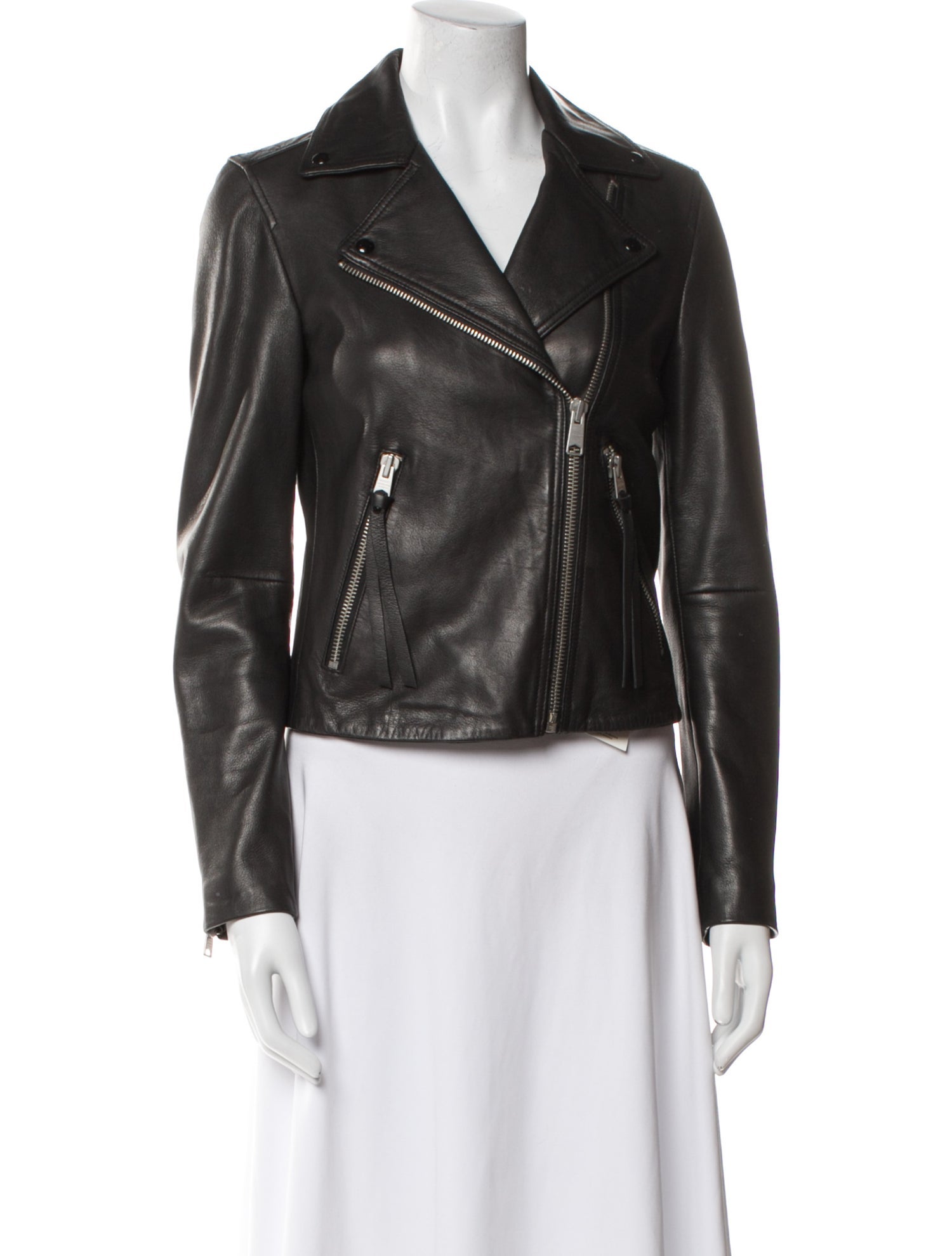 AllSaints Lamb Leather Biker Jacket