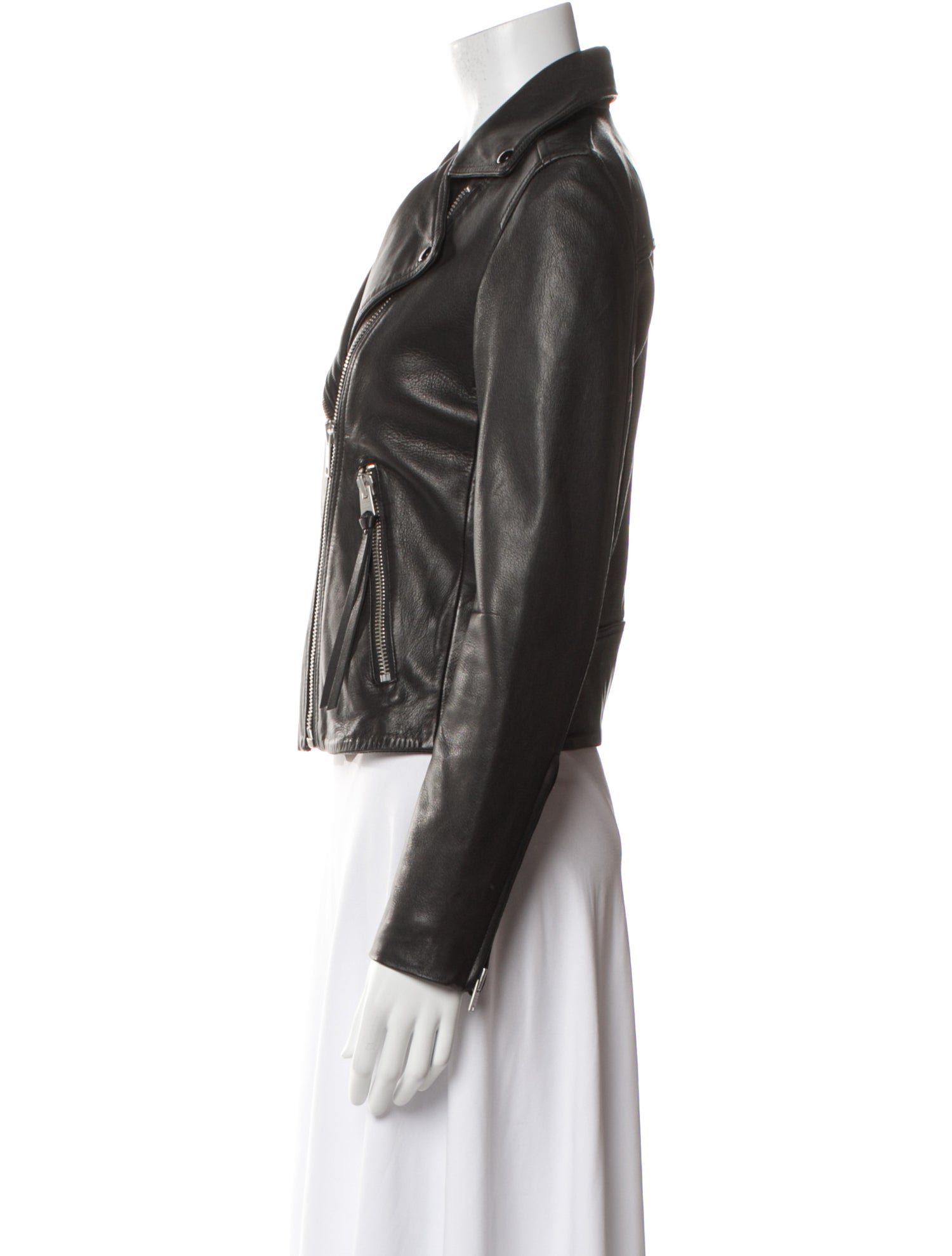AllSaints Lamb Leather Biker Jacket