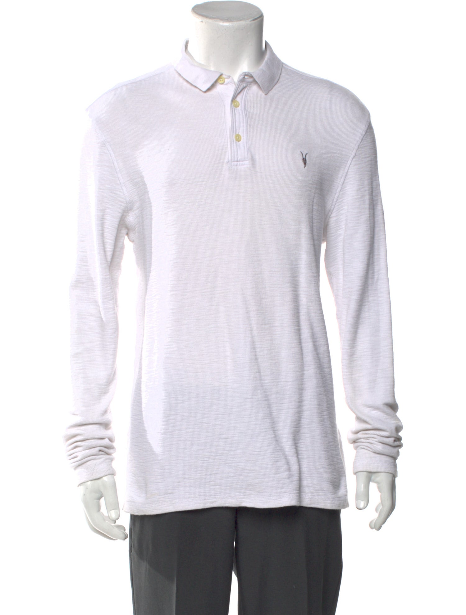 AllSaints Graphic Print Crew Neck Henley