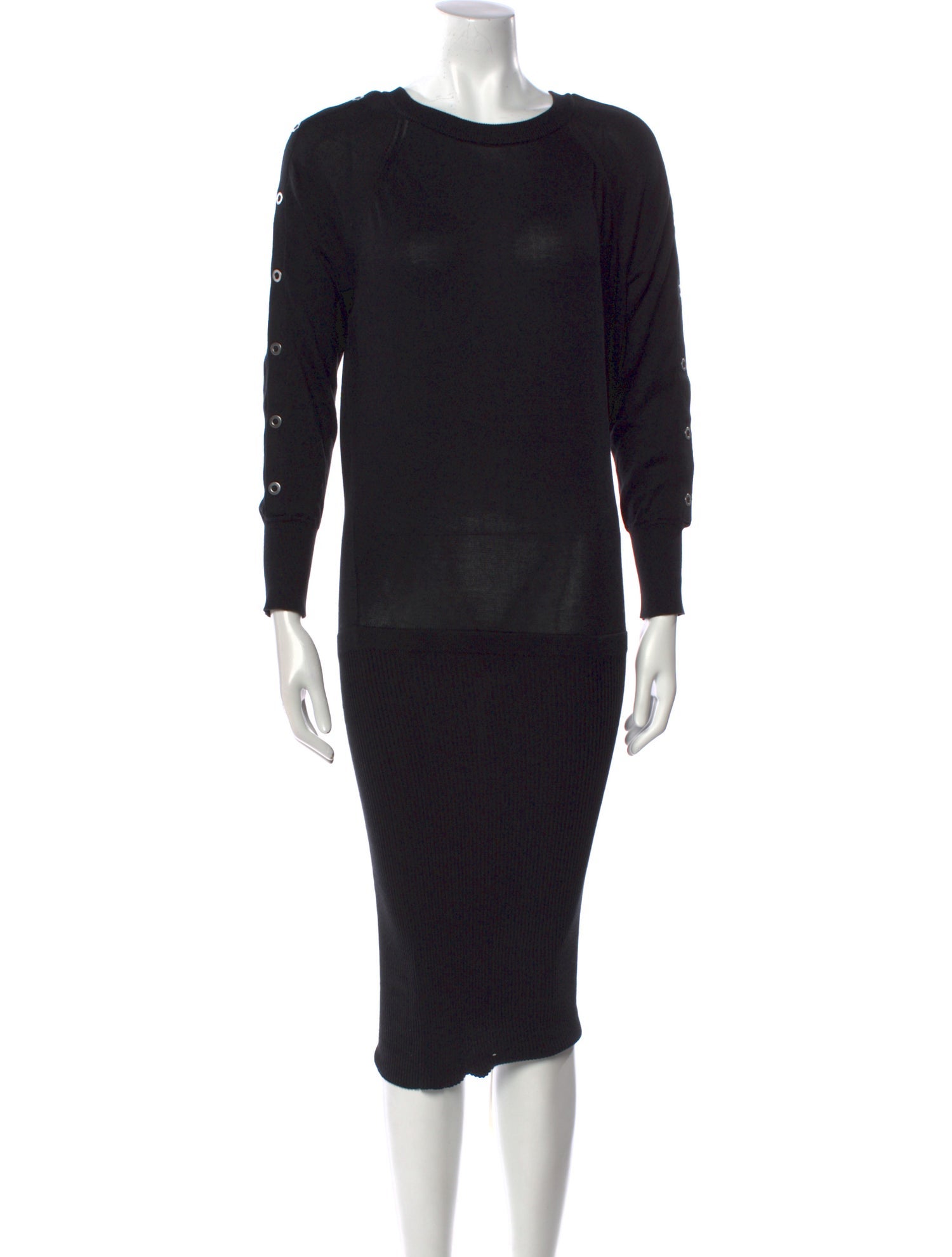 AllSaints Bateau Neckline Midi Length Dress