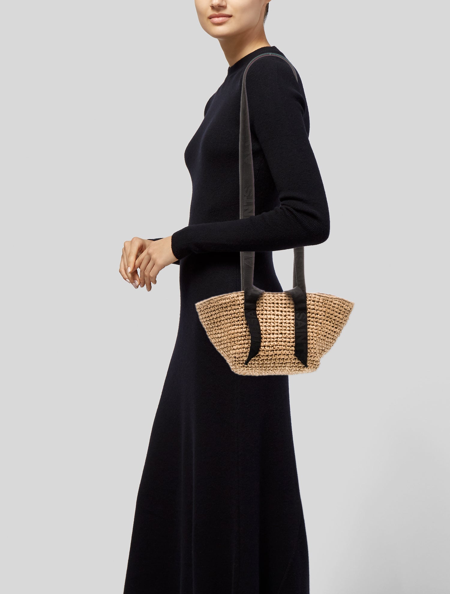 AllSaints Straw Weekender Bag w/ Tags