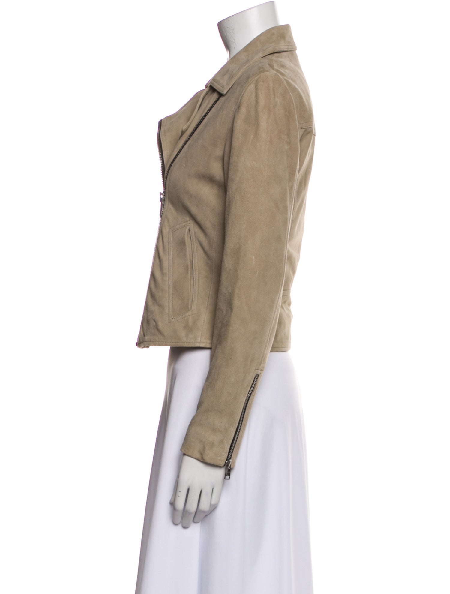 AllSaints Suede Biker Jacket