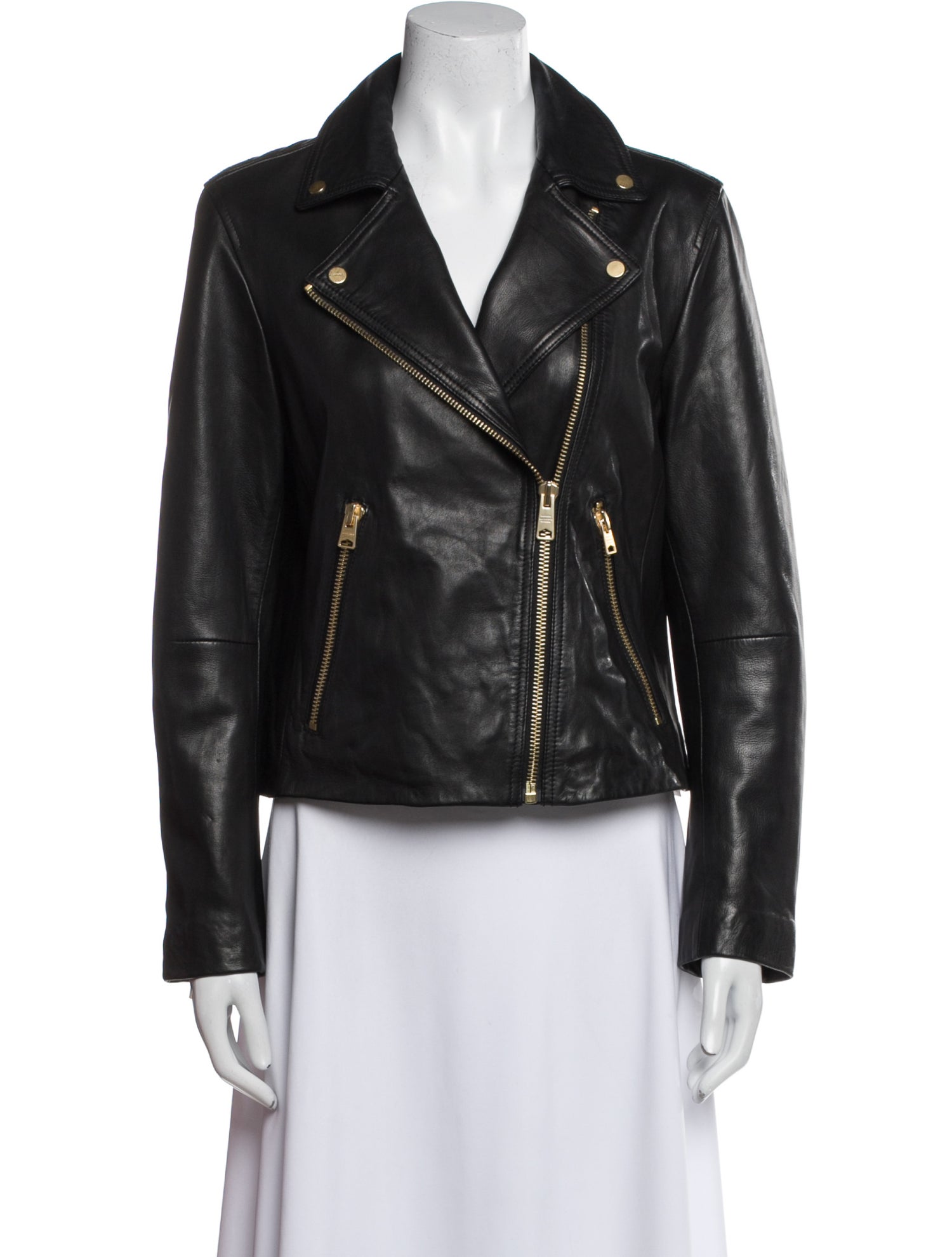 AllSaints Lamb Leather Biker Jacket