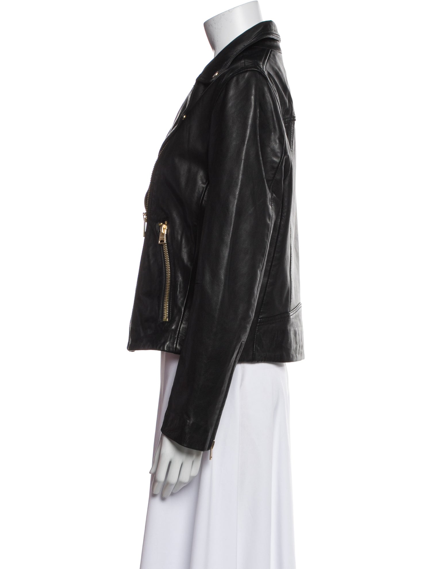 AllSaints Lamb Leather Biker Jacket