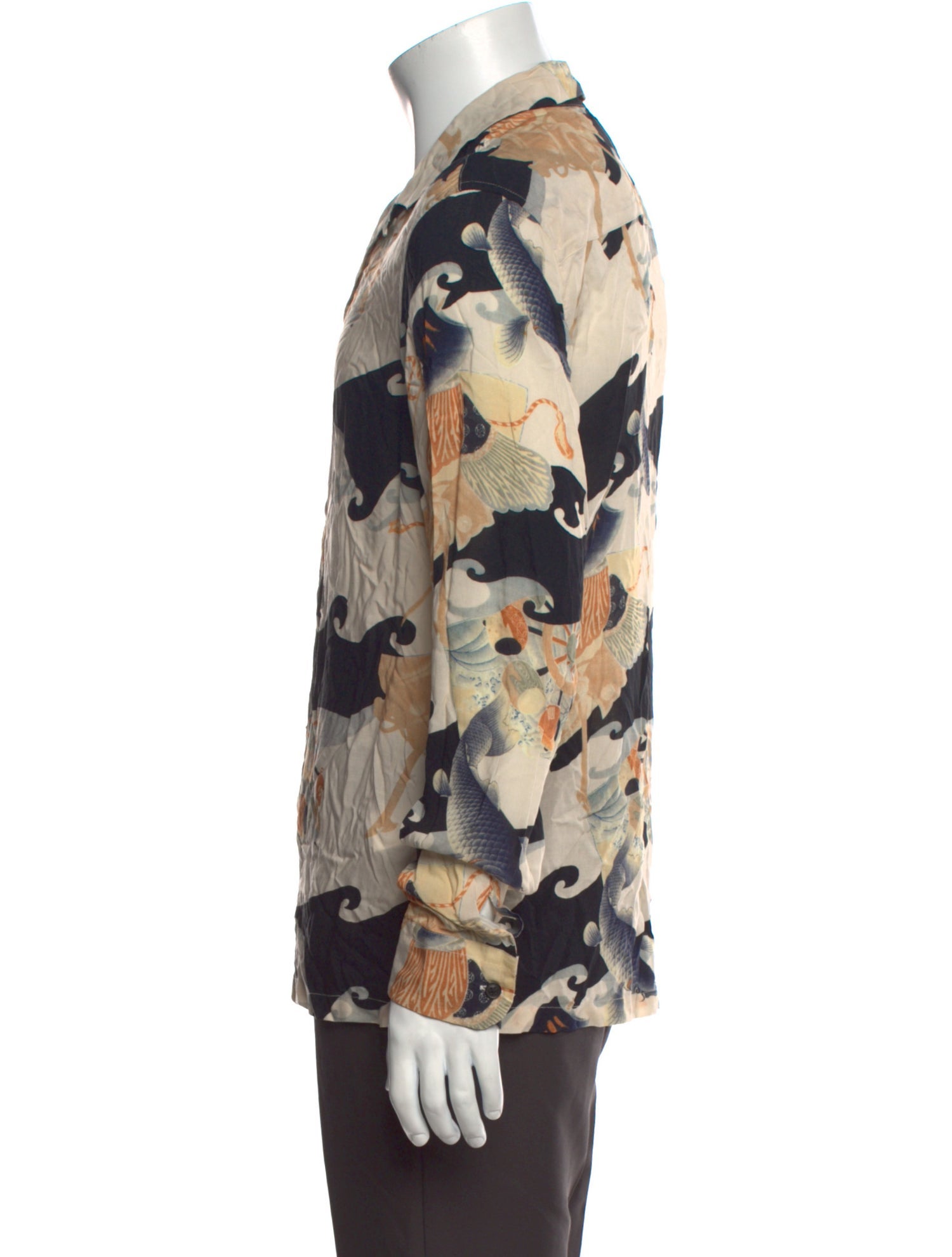 AllSaints Printed Long Sleeve Shirt