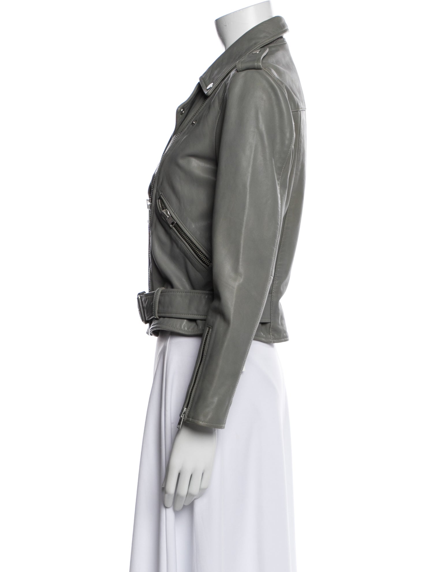 AllSaints Lamb Leather Biker Jacket