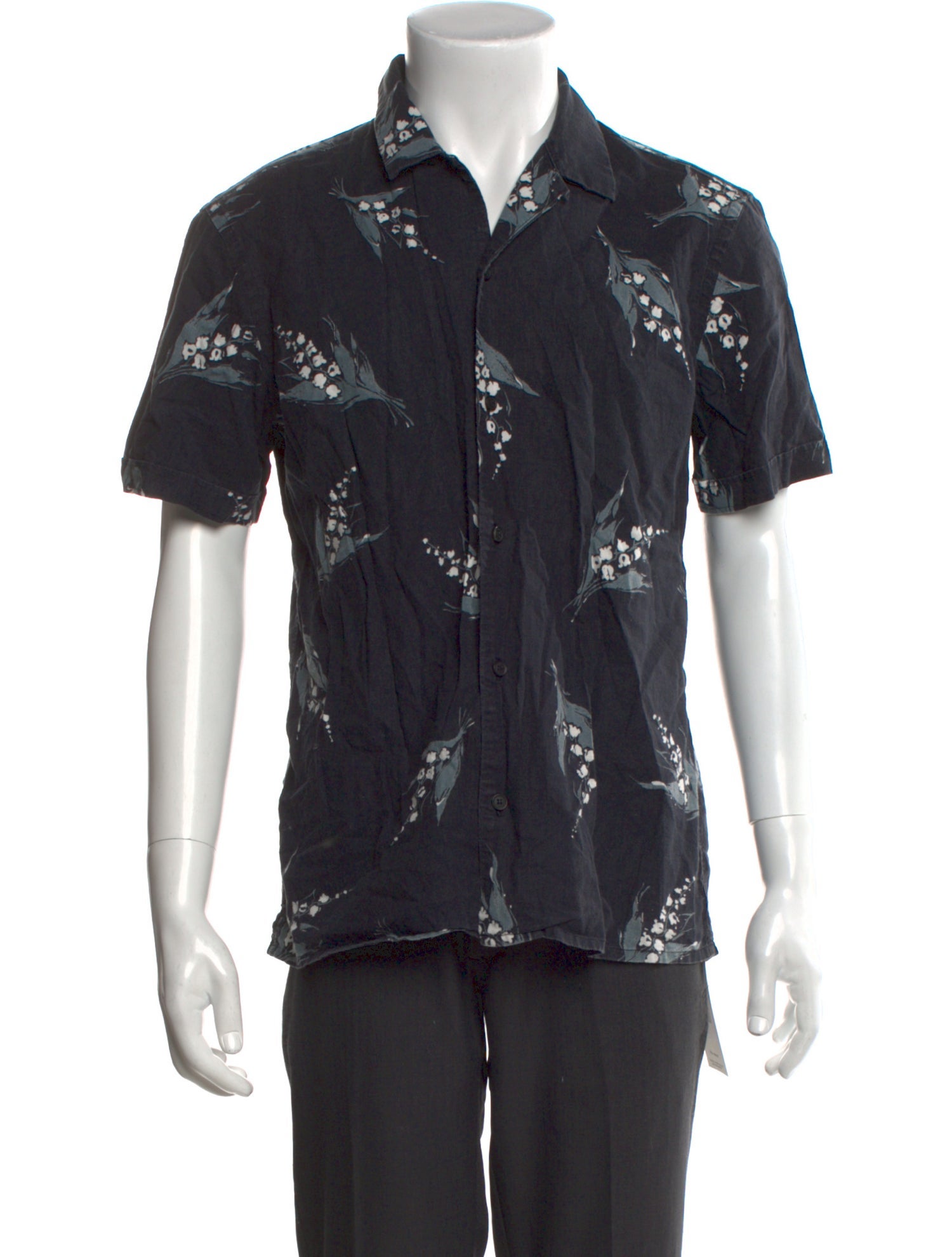AllSaints Floral Print Short Sleeve Shirt