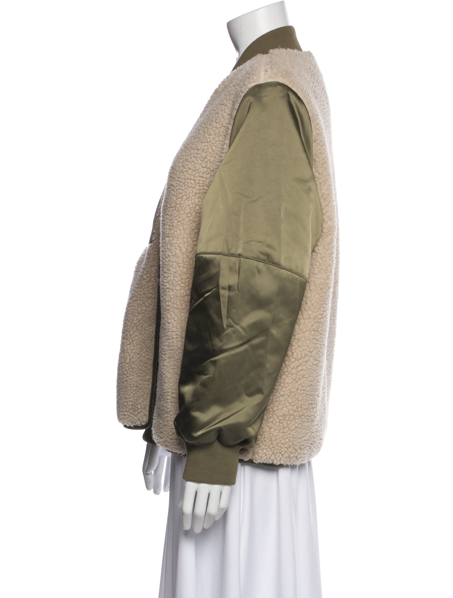 AllSaints Colorblock Pattern Bomber Jacket