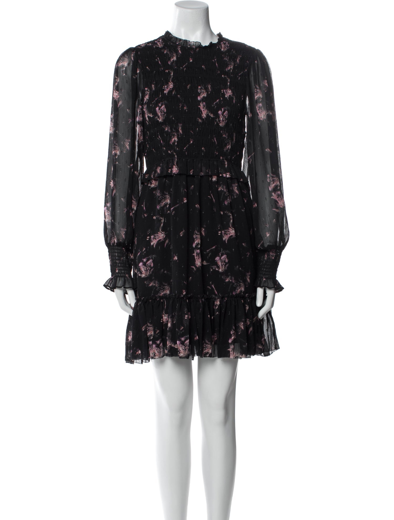 AllSaints Floral Print Mini Dress