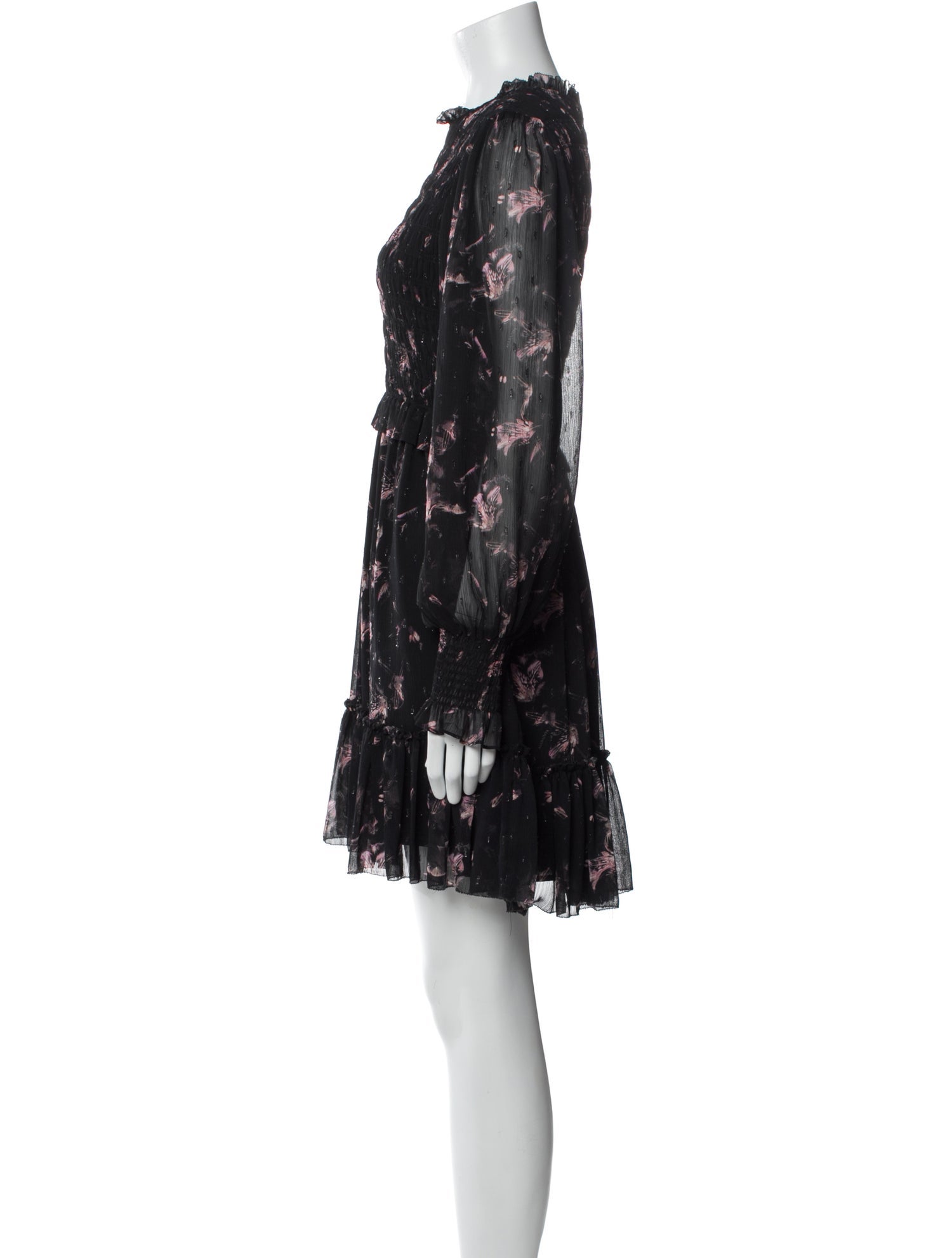 AllSaints Floral Print Mini Dress