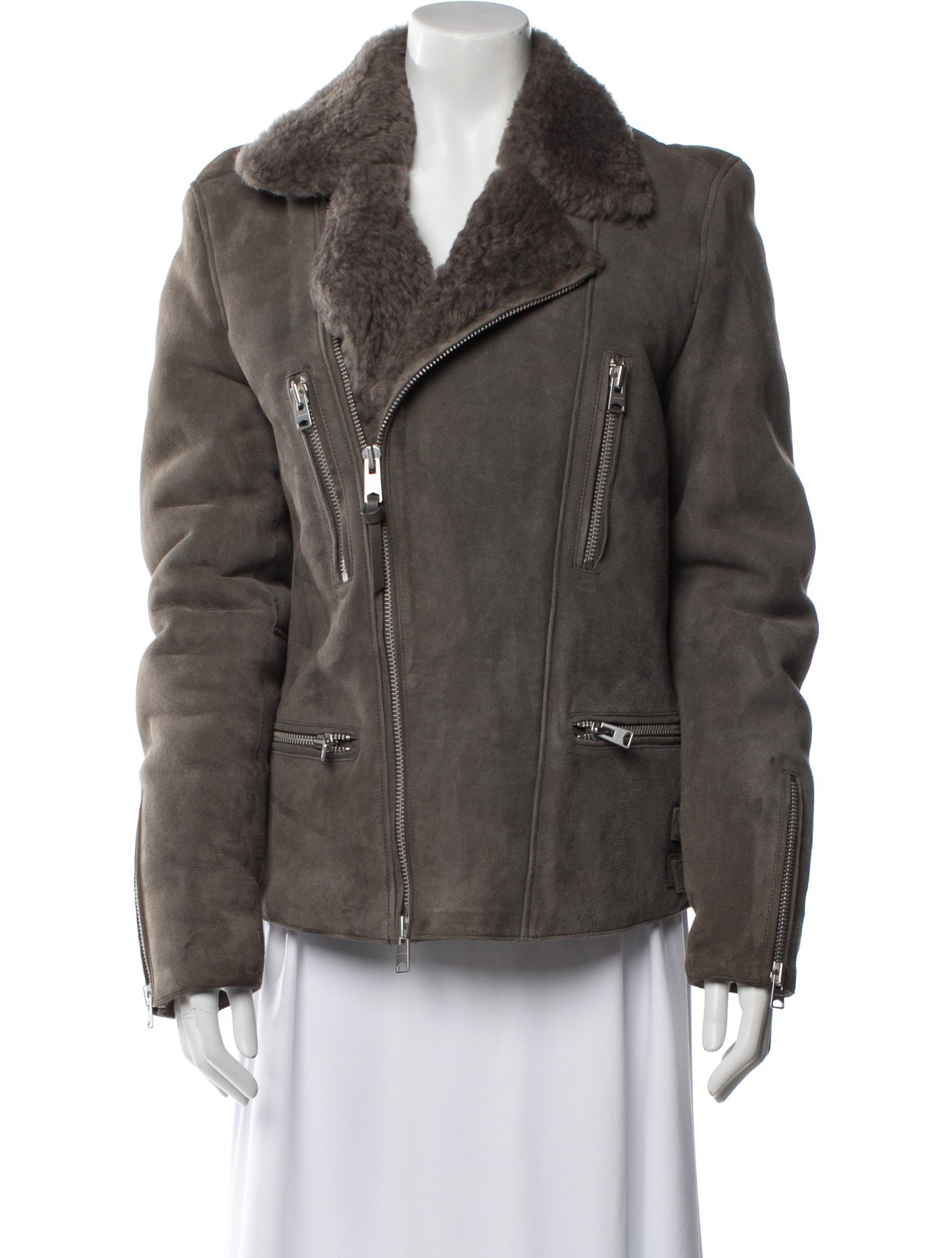 AllSaints Eel Skin Biker Jacket