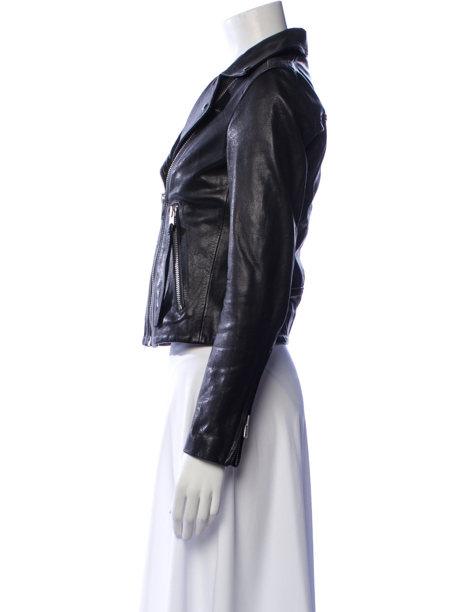 AllSaints Lamb Leather Biker Jacket