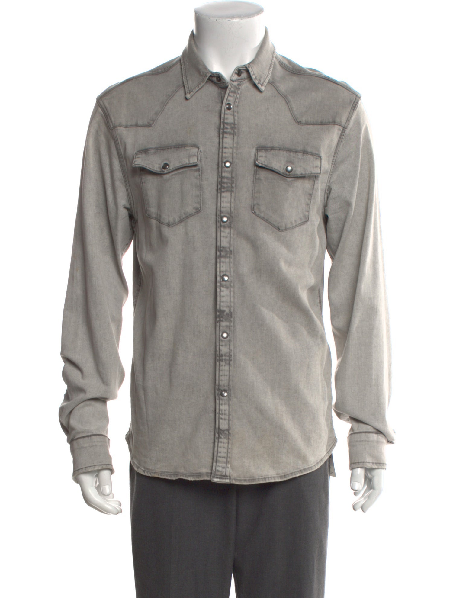 AllSaints Long Sleeve Denim Shirt