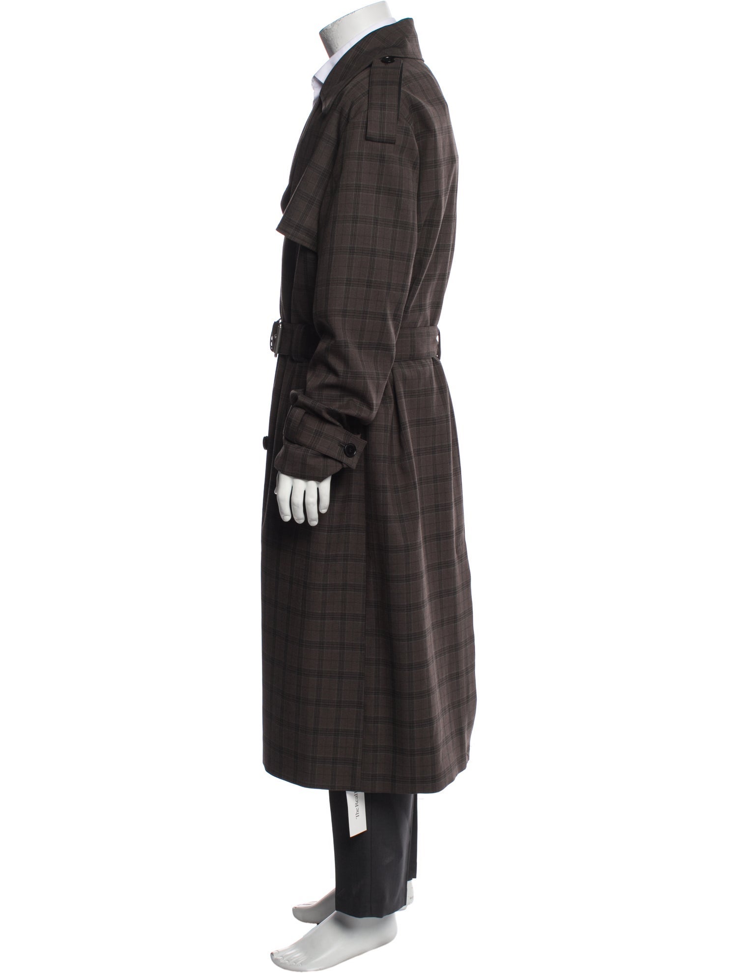 AllSaints Plaid Print Trench Coat w/ Tags