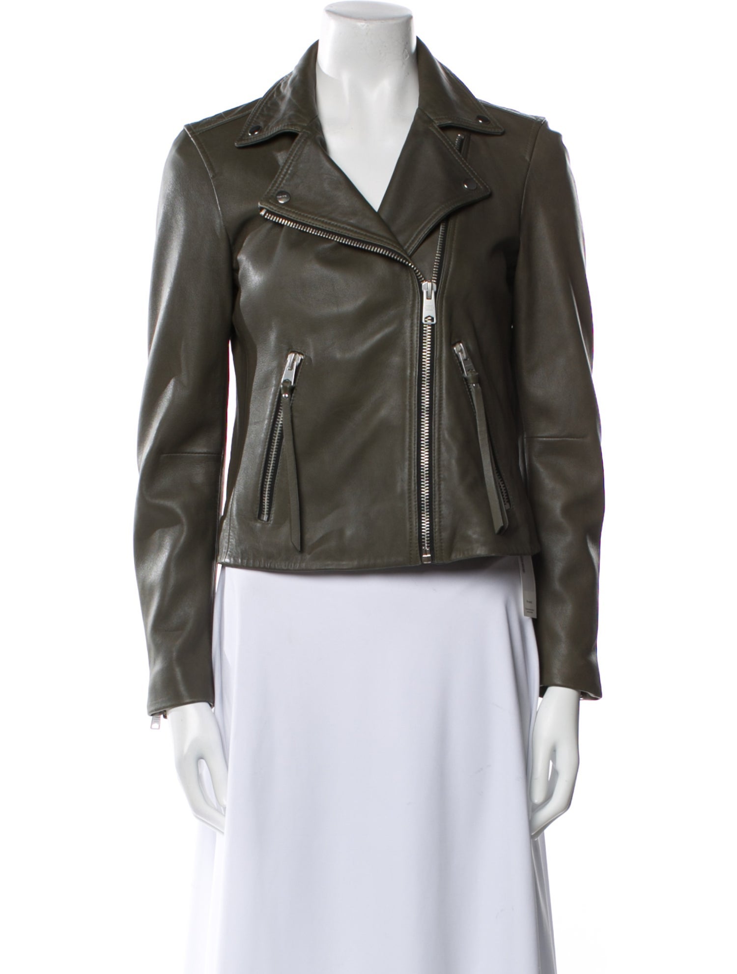 AllSaints Lamb Leather Biker Jacket