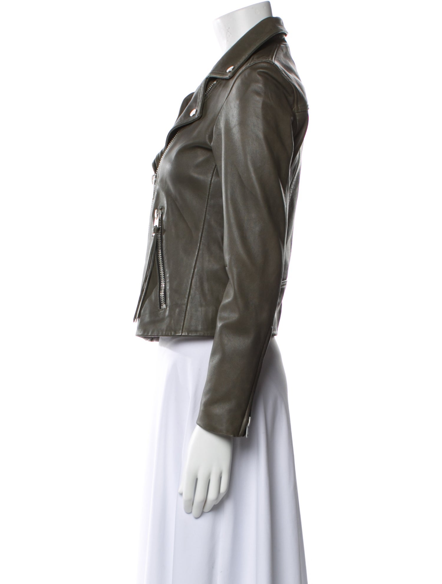 AllSaints Lamb Leather Biker Jacket