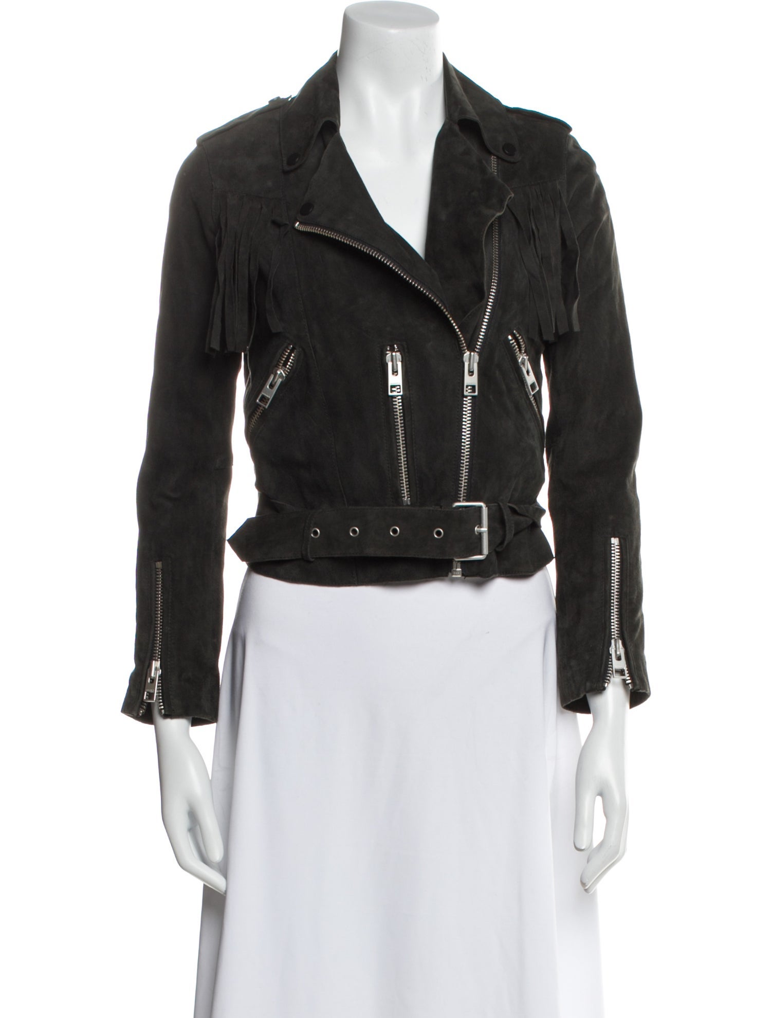AllSaints Suede Biker Jacket
