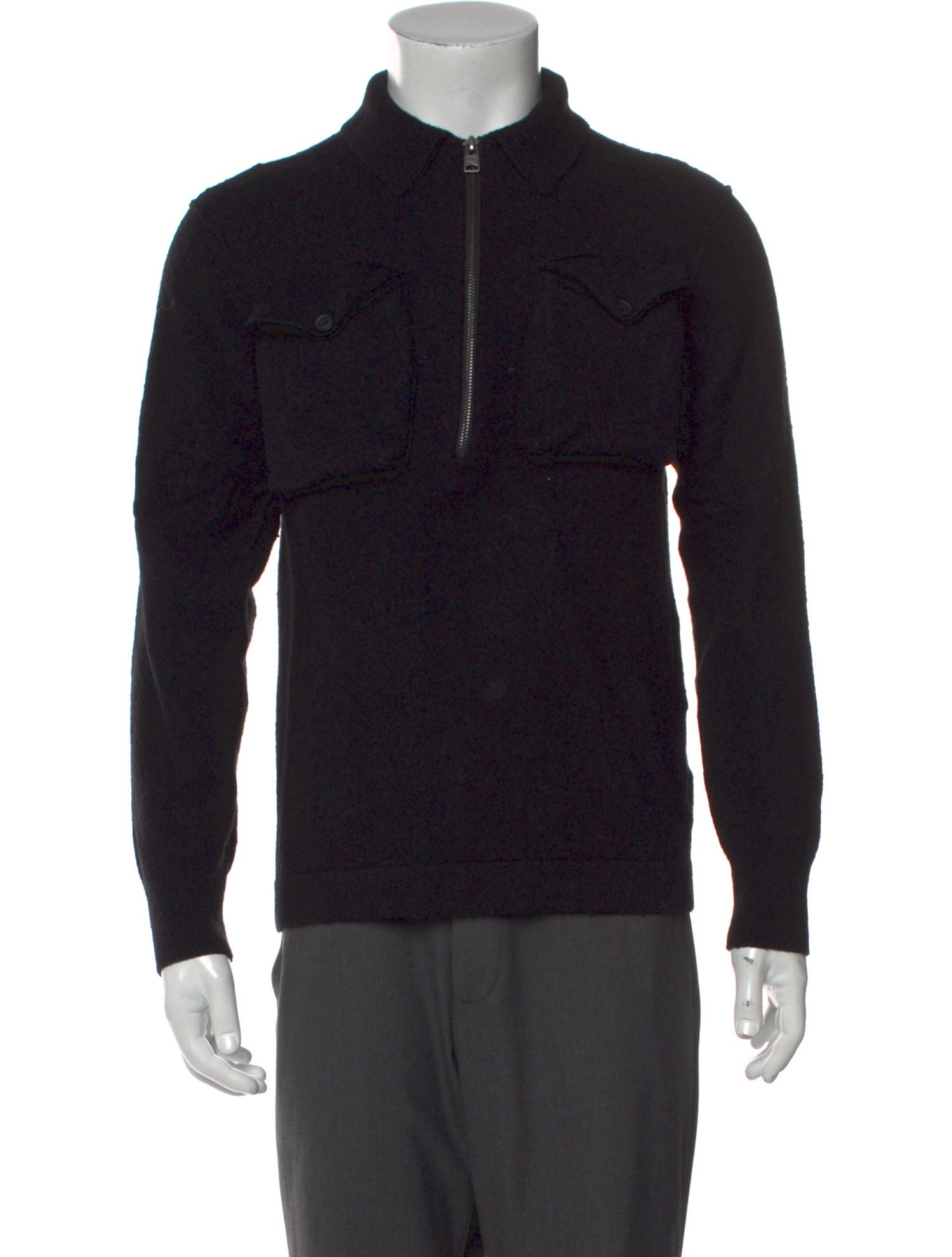 AllSaints Wool Mock Neck Cardigan