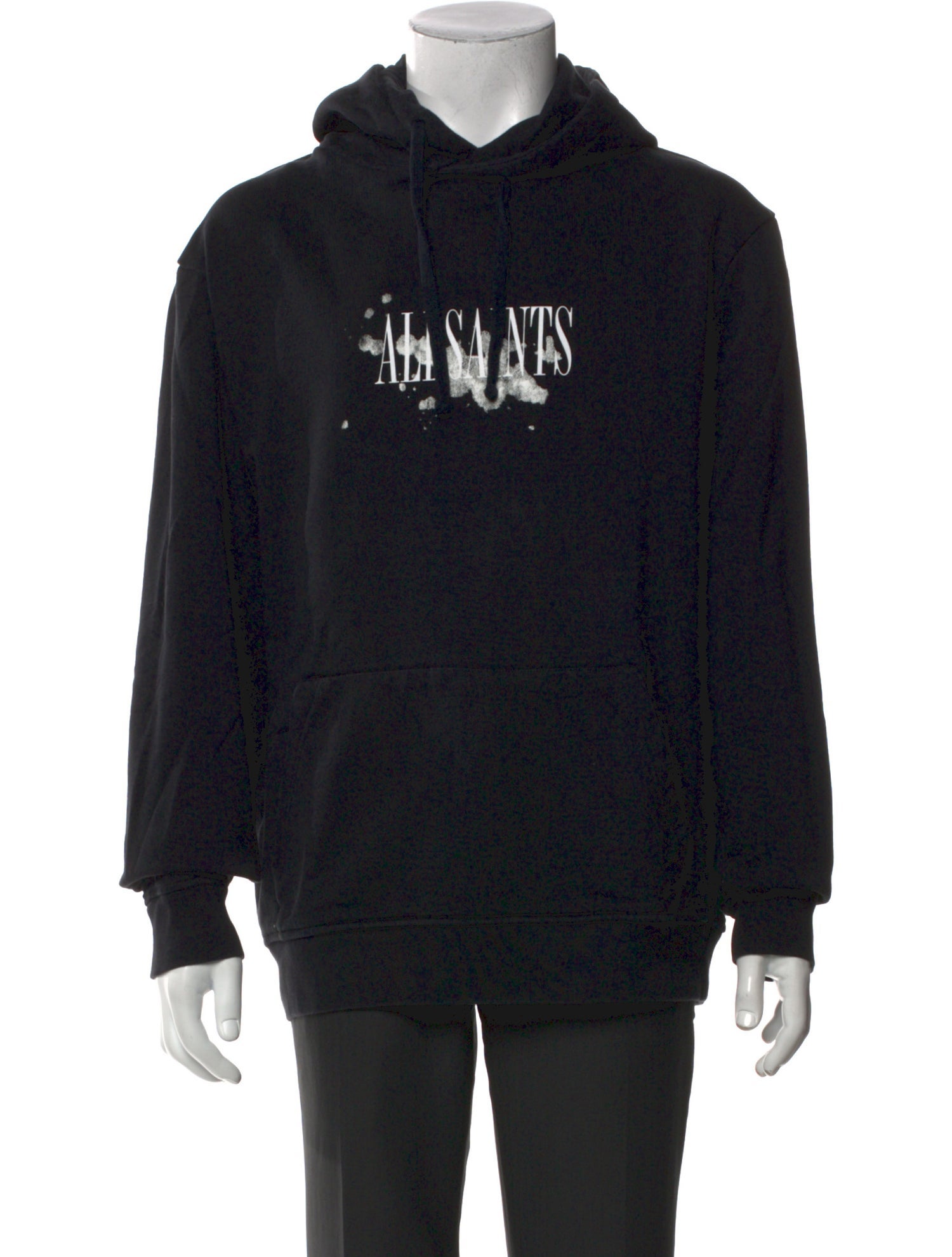 AllSaints Graphic Print Crew Neck Hoodie