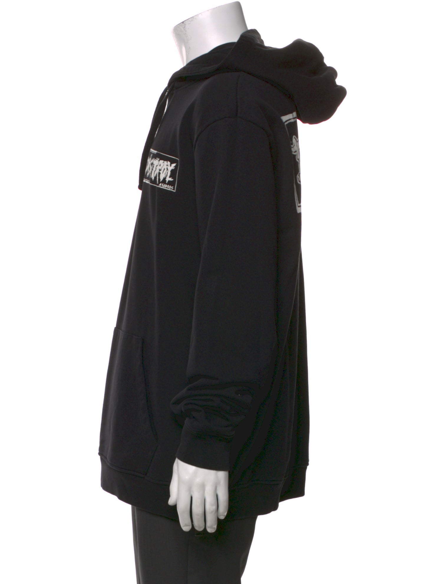 AllSaints Graphic Print Crew Neck Hoodie