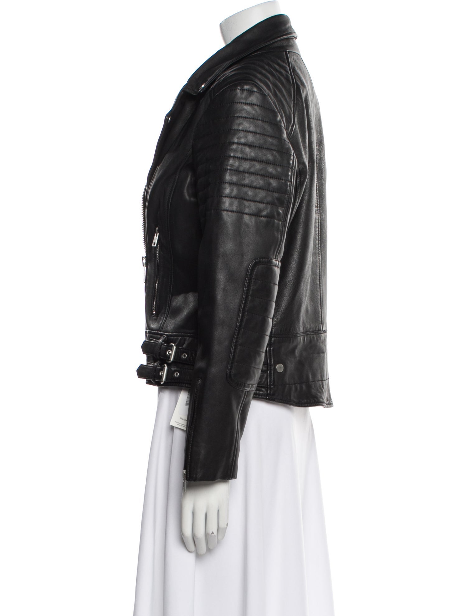 AllSaints Lamb Leather Biker Jacket