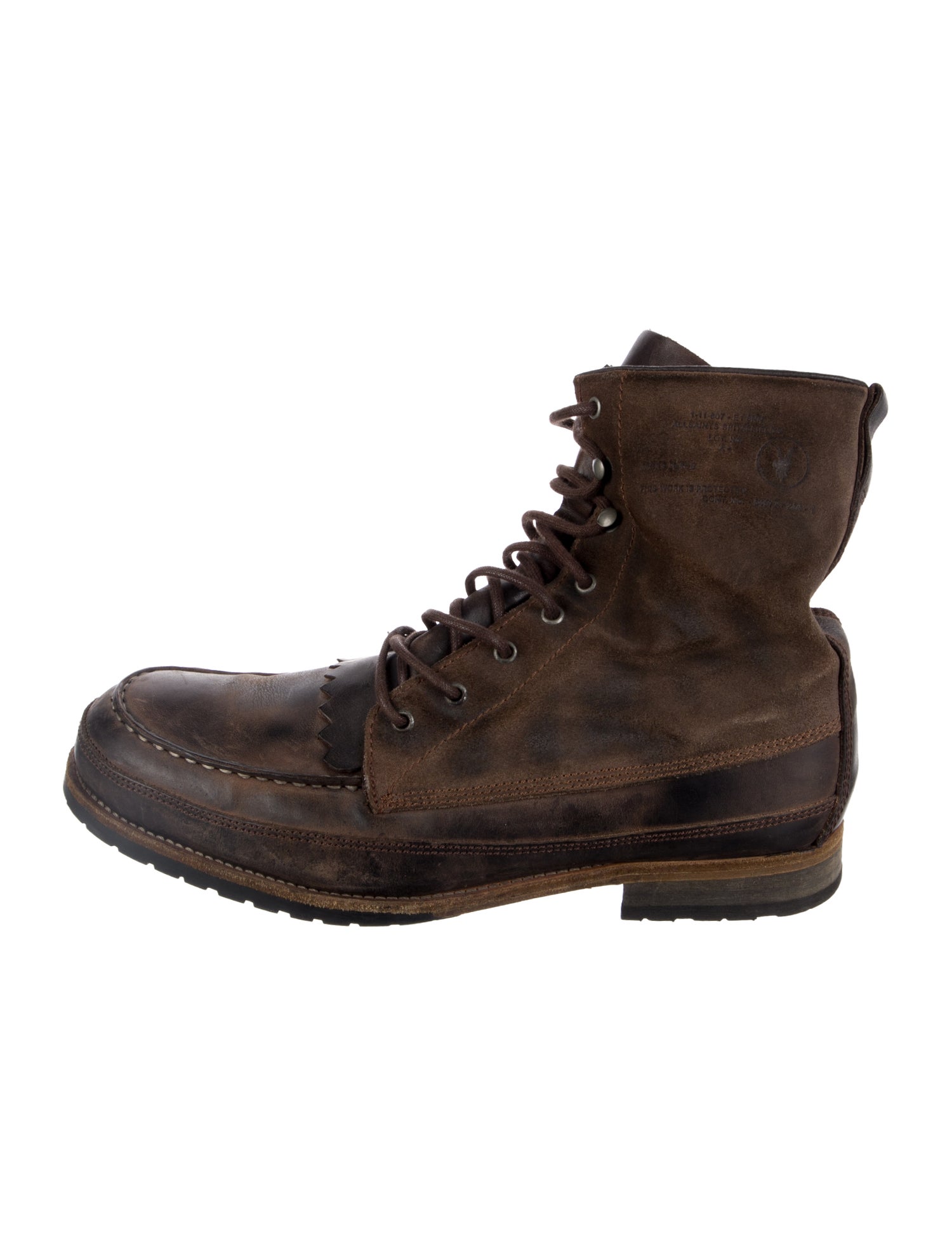 AllSaints Leather Lace-Up Boots