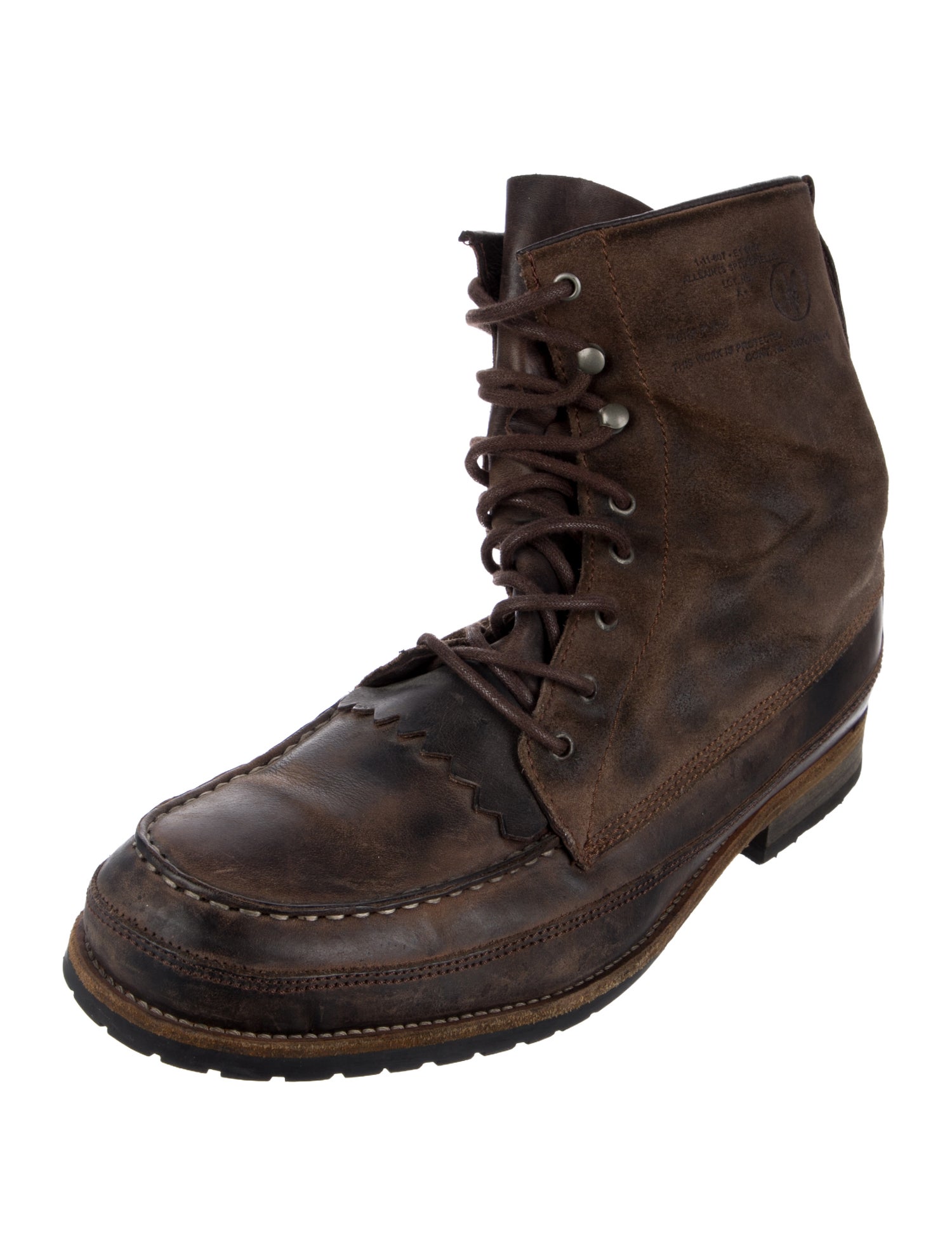 AllSaints Leather Lace-Up Boots