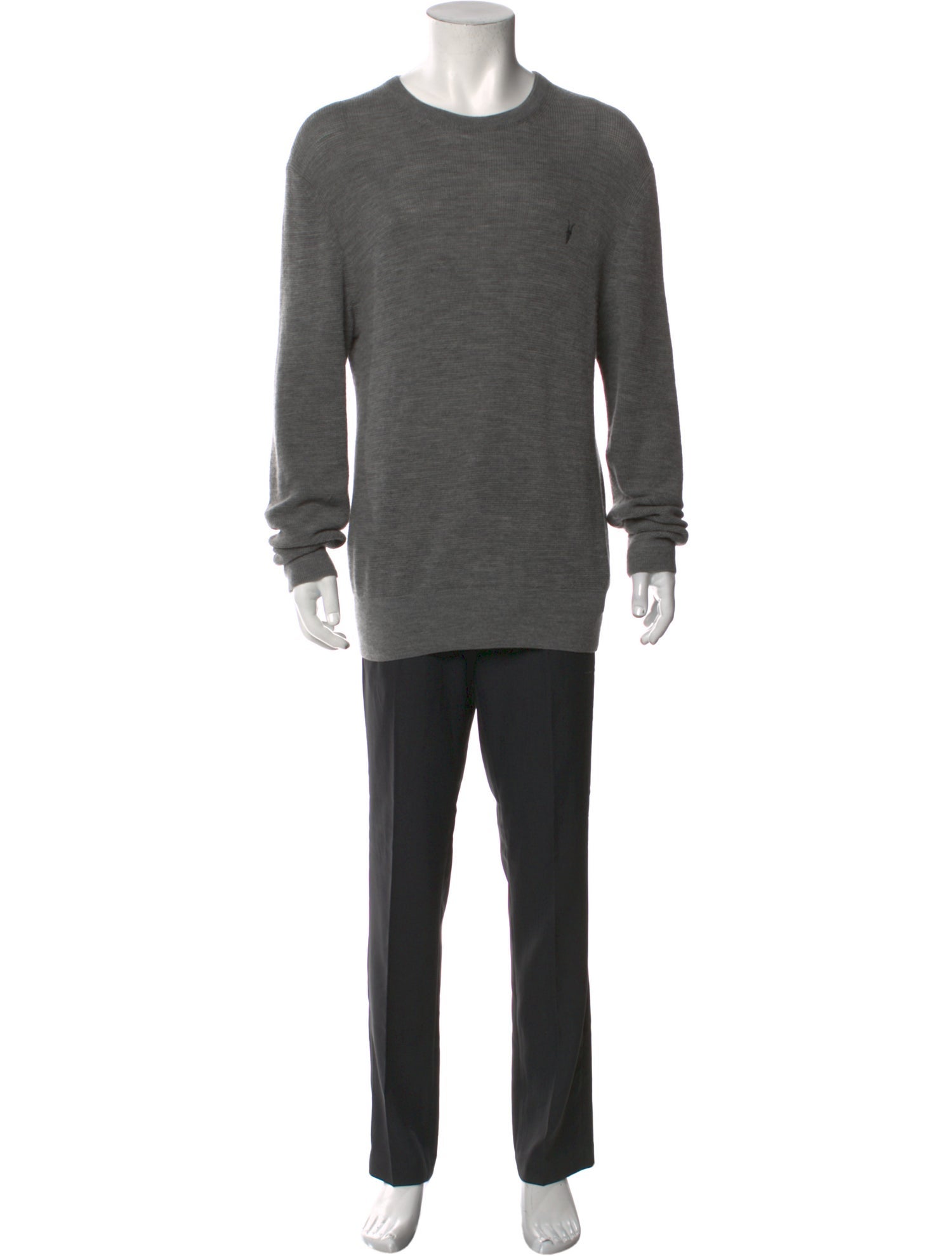 AllSaints Merino Wool Crew Neck Pullover