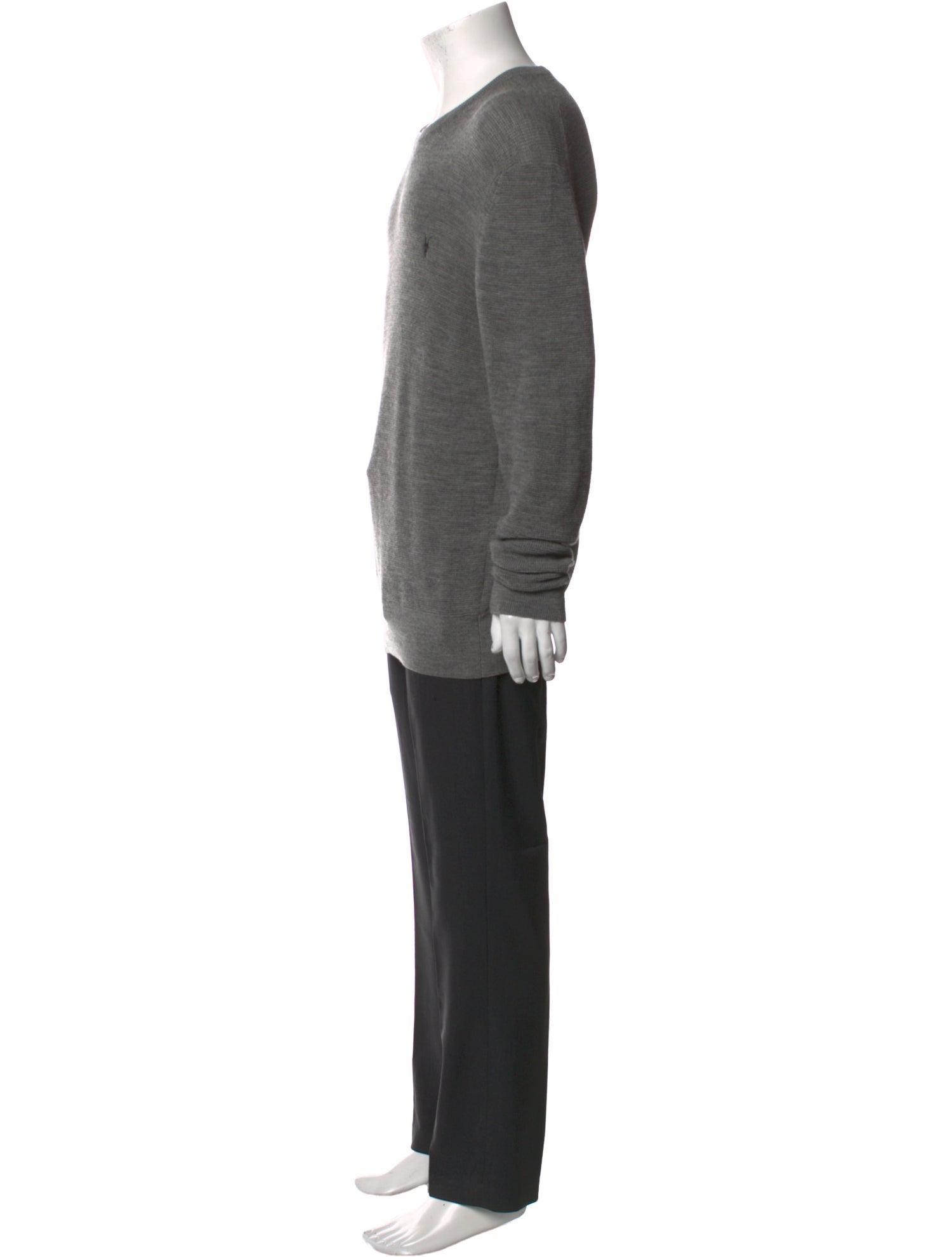 AllSaints Merino Wool Crew Neck Pullover
