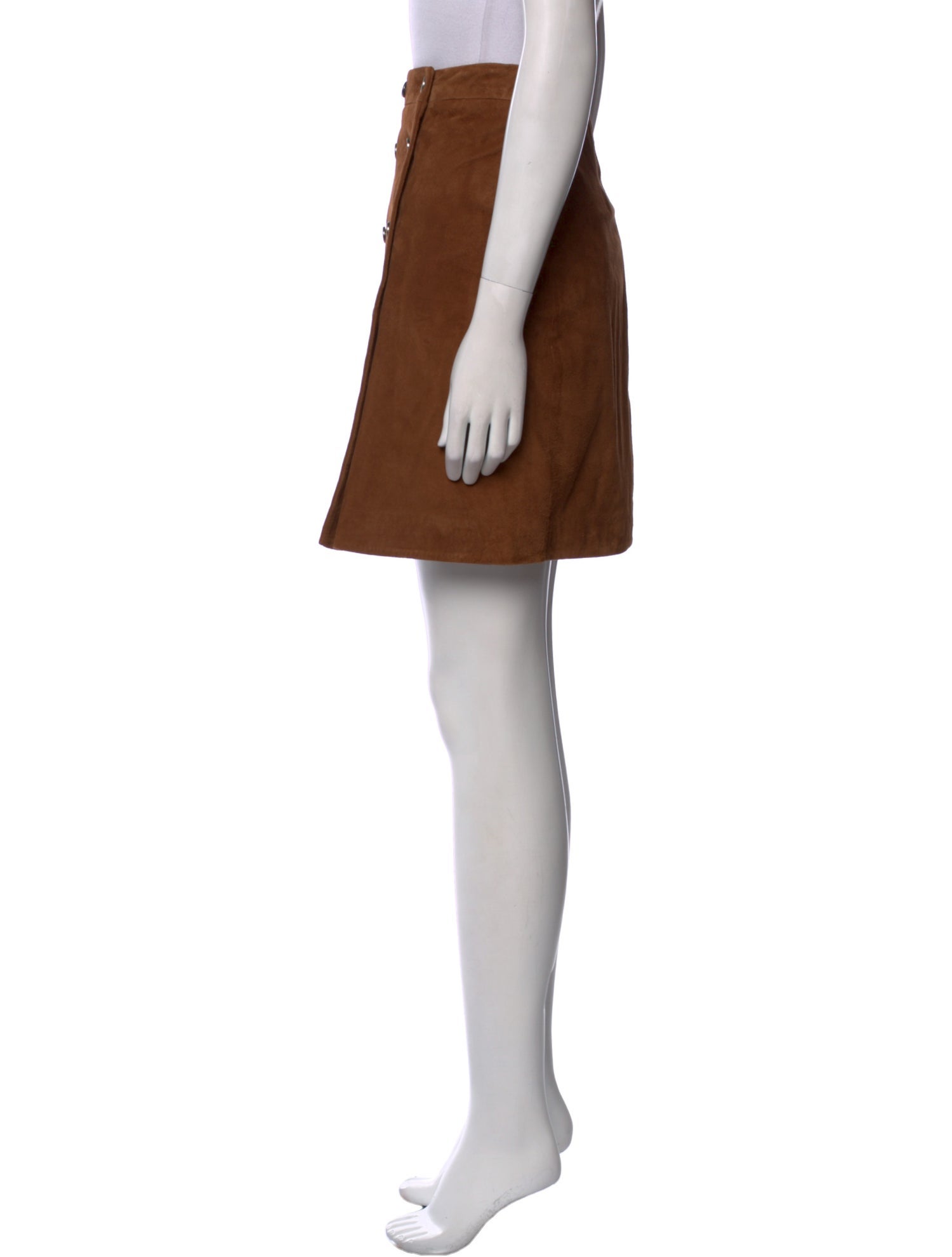 AllSaints Goat Leather Mini Skirt