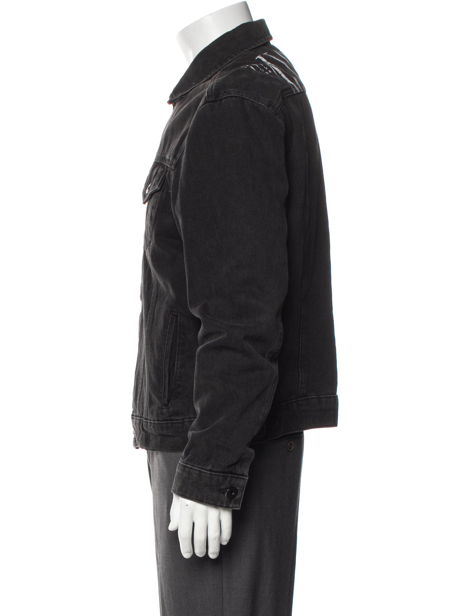 AllSaints Graphic Print Denim Jacket