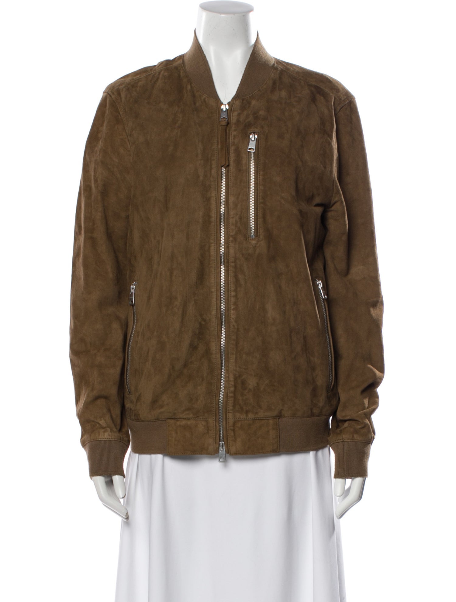 AllSaints Leather Bomber Jacket