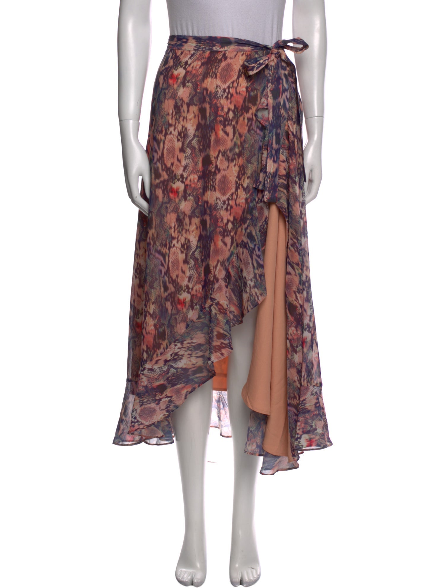 AllSaints Floral Print Midi Length Skirt w/ Tags