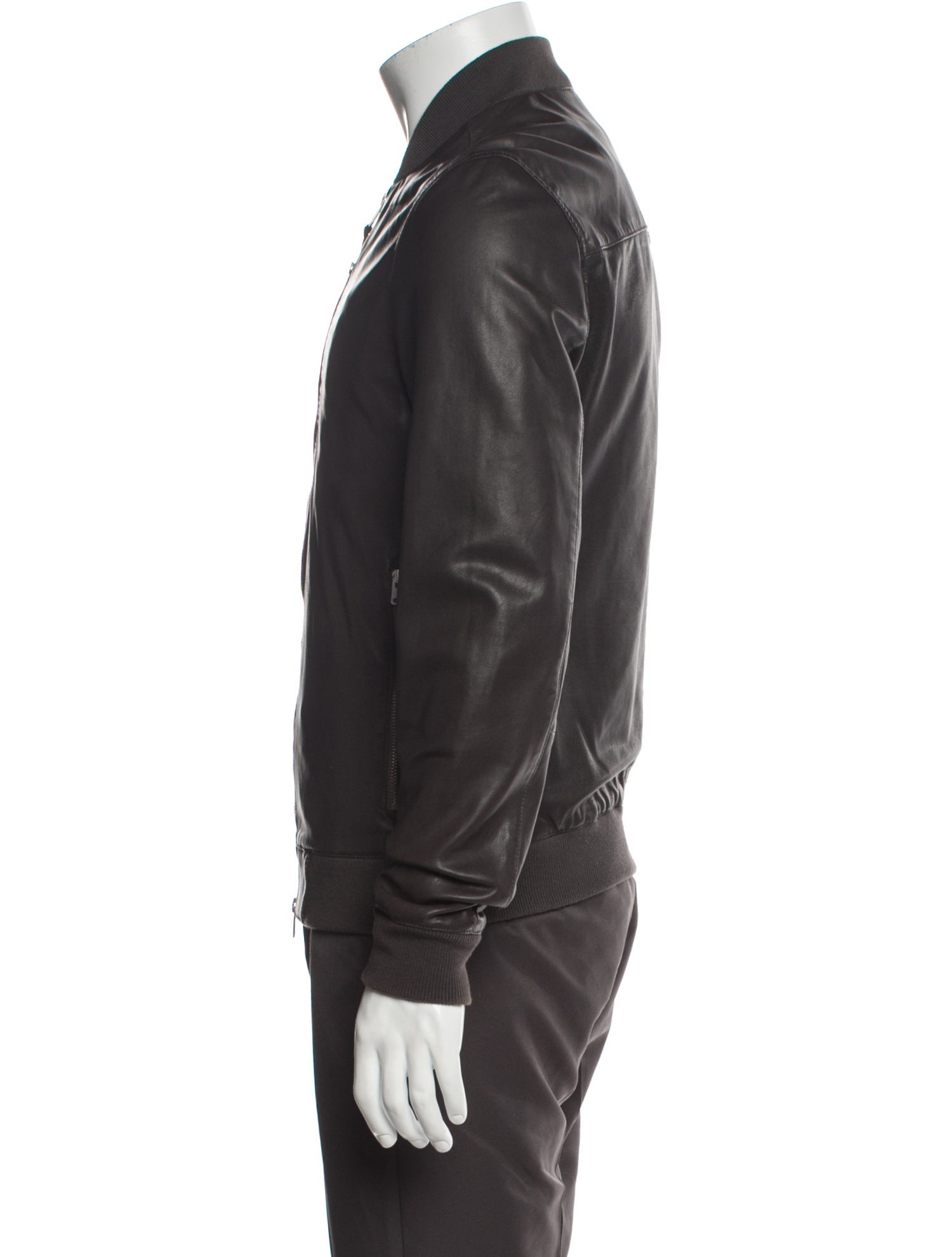 AllSaints Lamb Leather Bomber Jacket