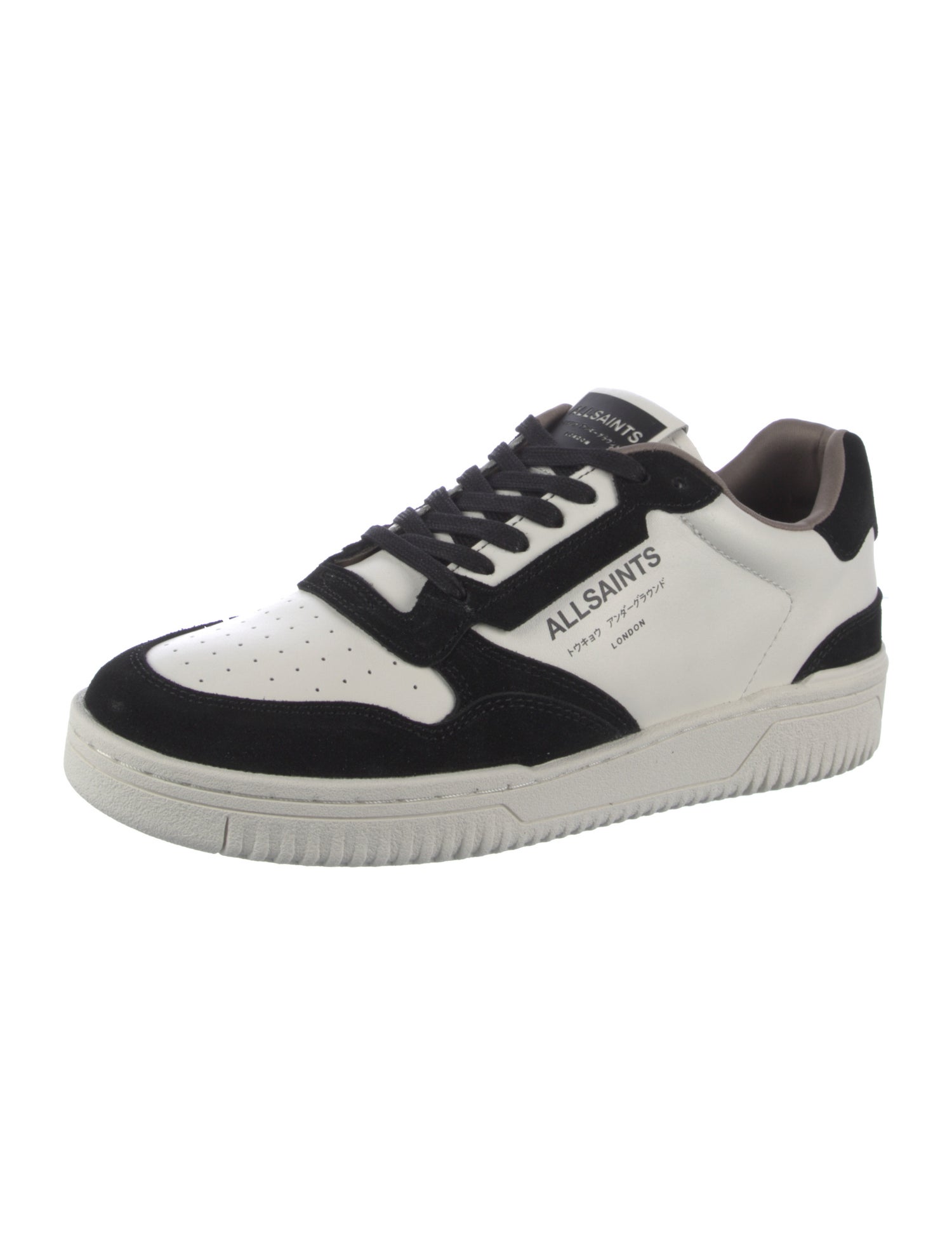 AllSaints Leather Colorblock Pattern Sneakers