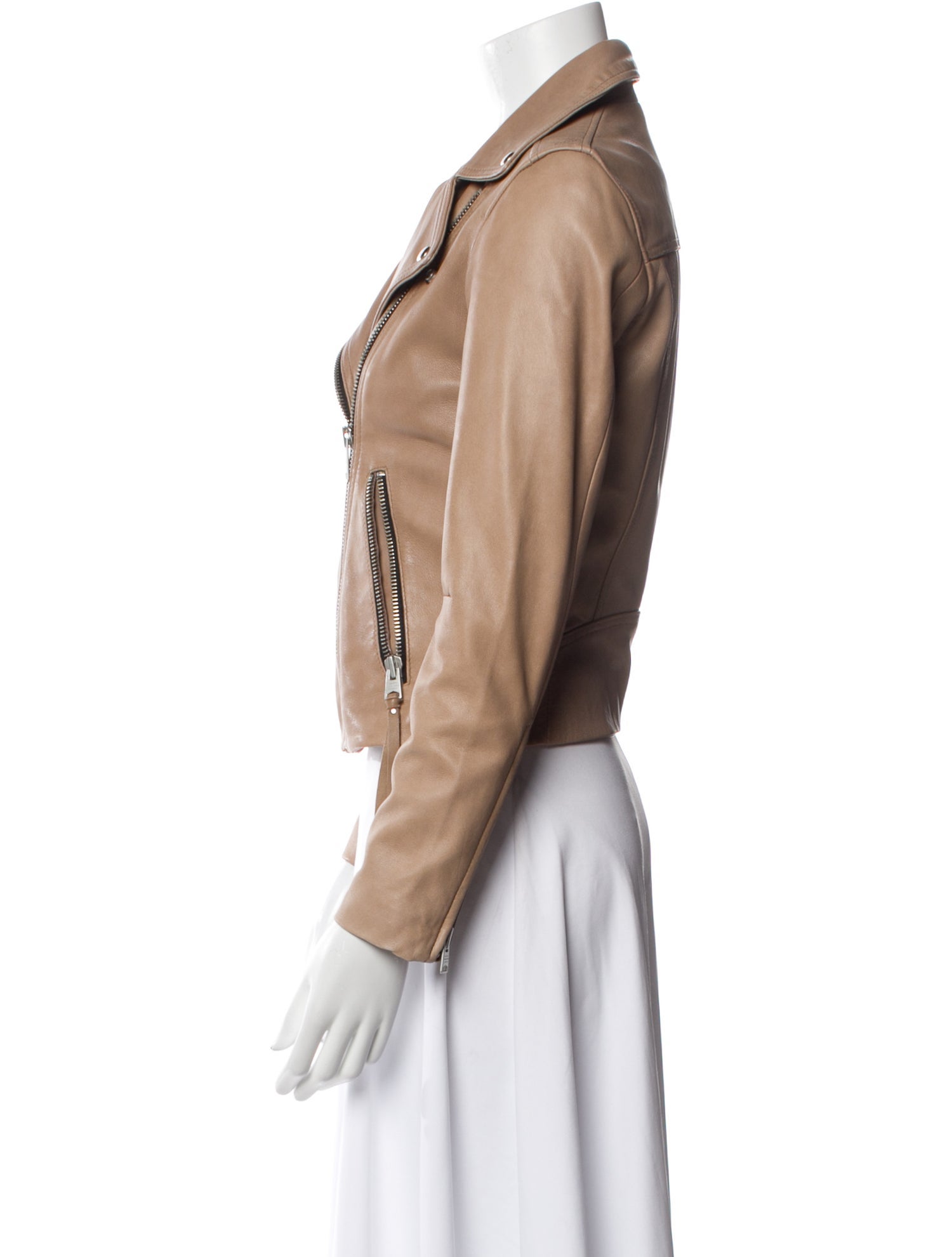 AllSaints Lamb Leather Biker Jacket