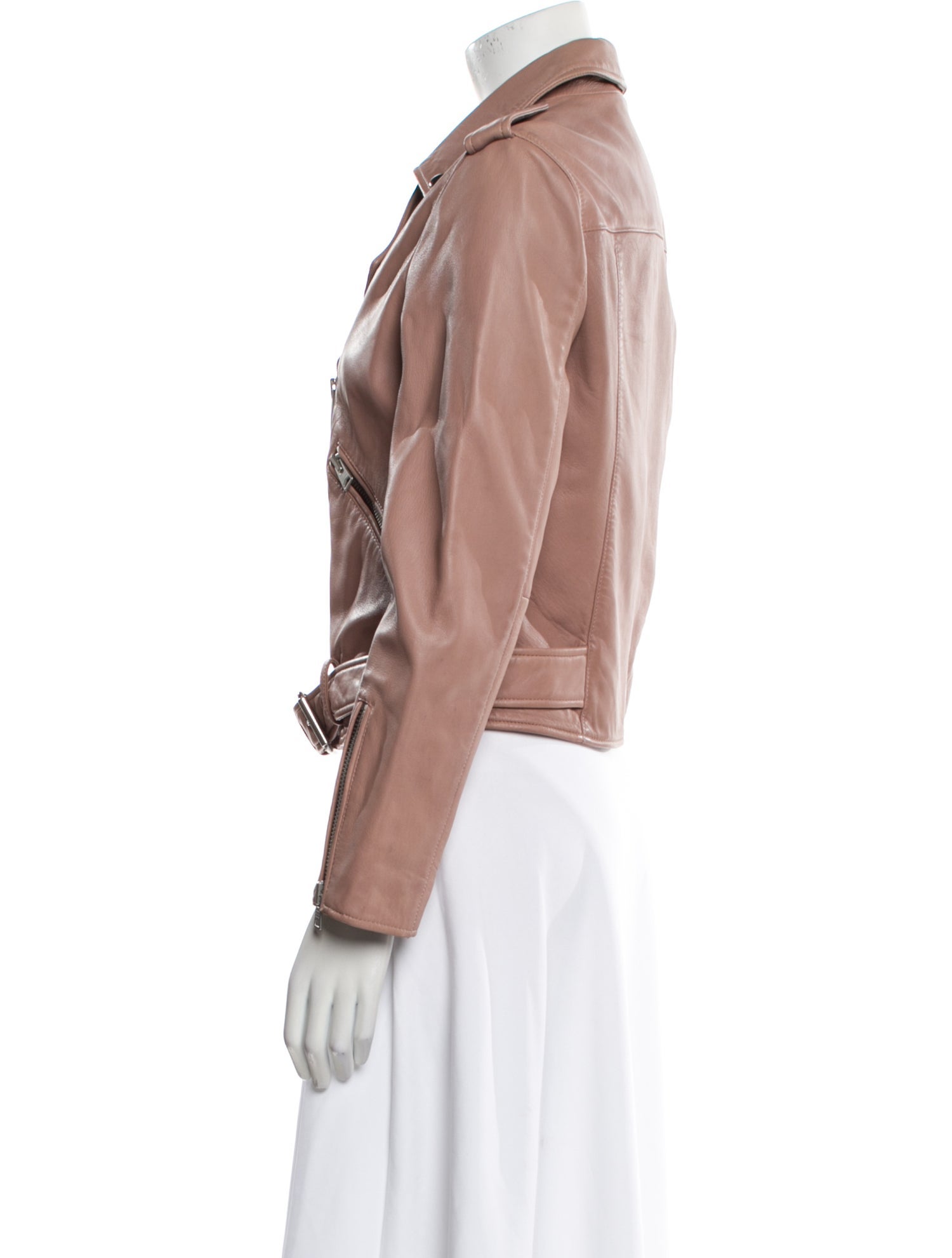 AllSaints Lamb Leather Biker Jacket