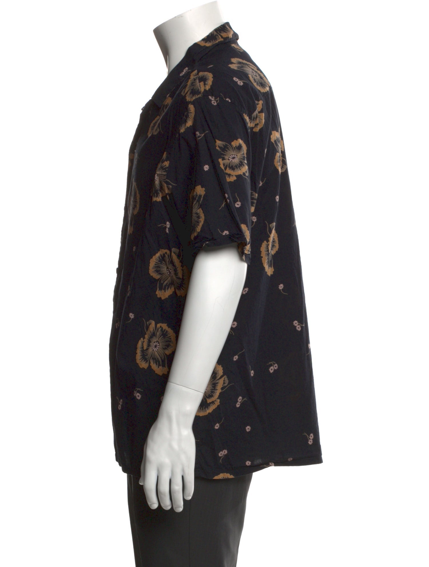 AllSaints Floral Print Short Sleeve Shirt