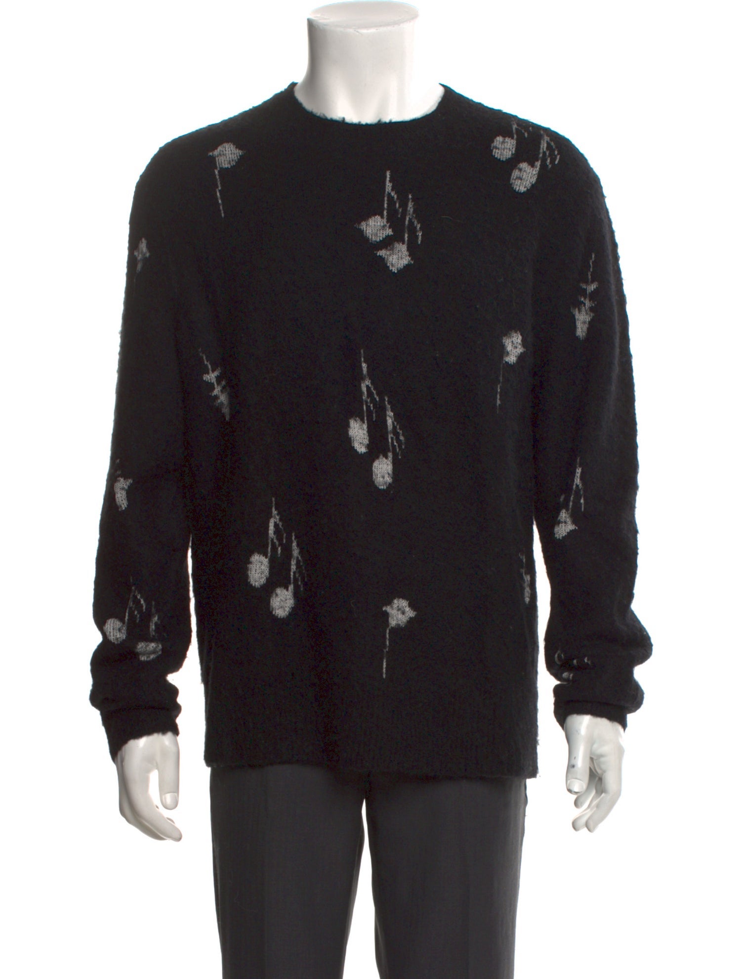 AllSaints Printed Crew Neck Pullover