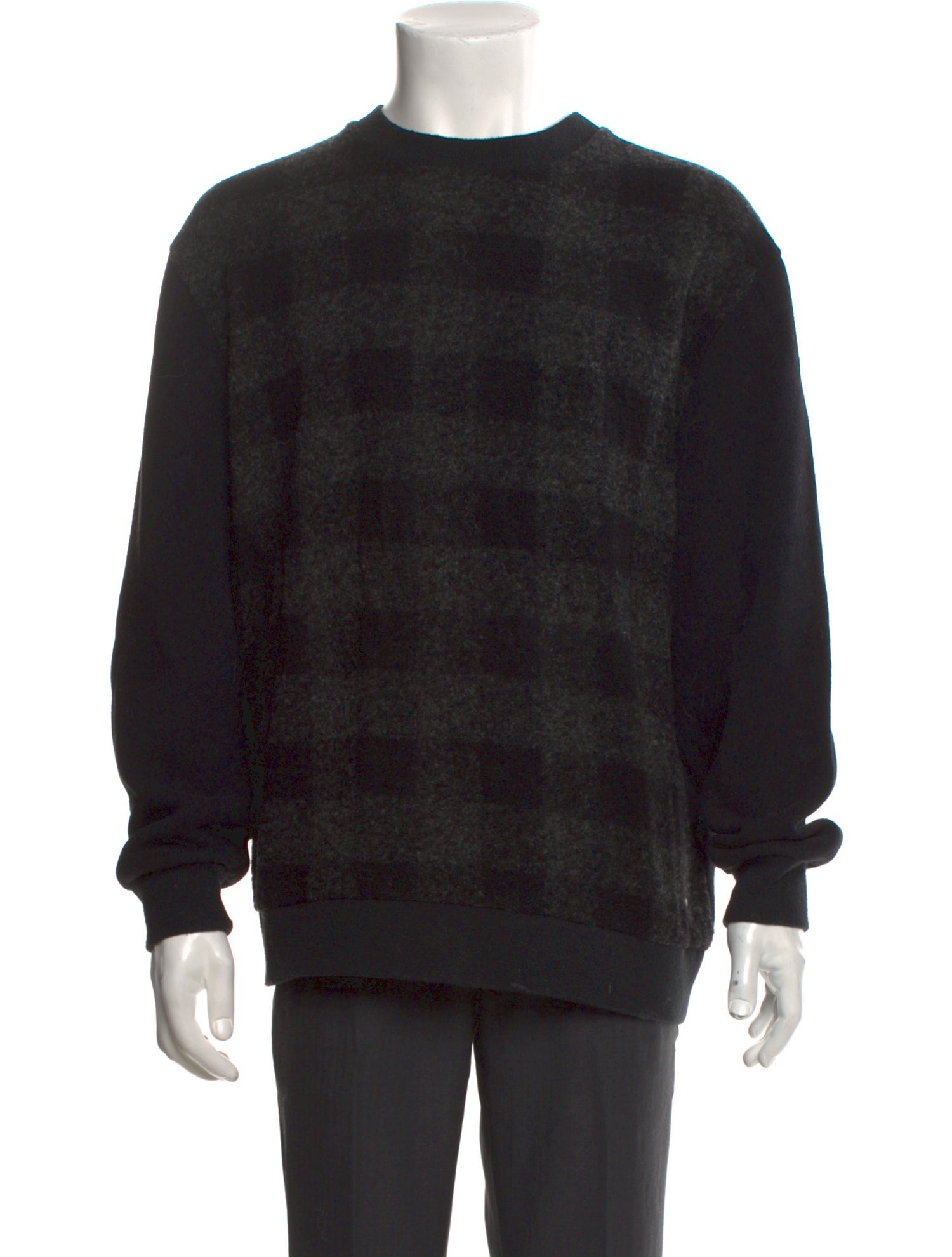 AllSaints Wool Plaid Print Pullover