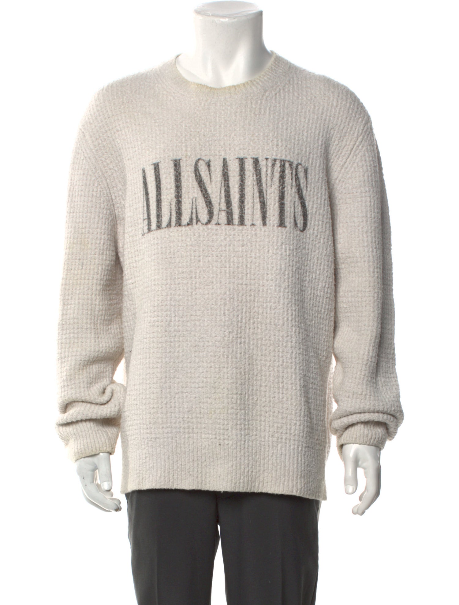 AllSaints Graphic Print Crew Neck Pullover