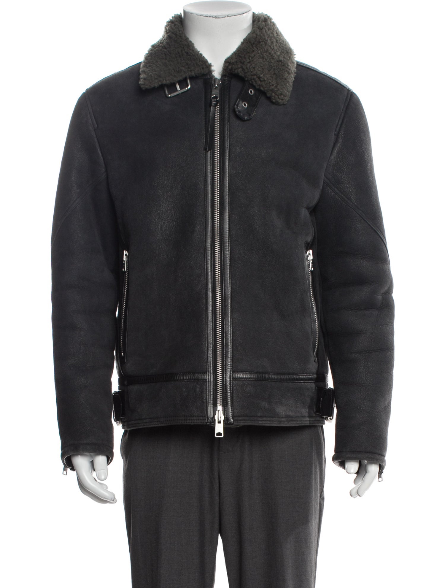 AllSaints Shearling Moto Jacket