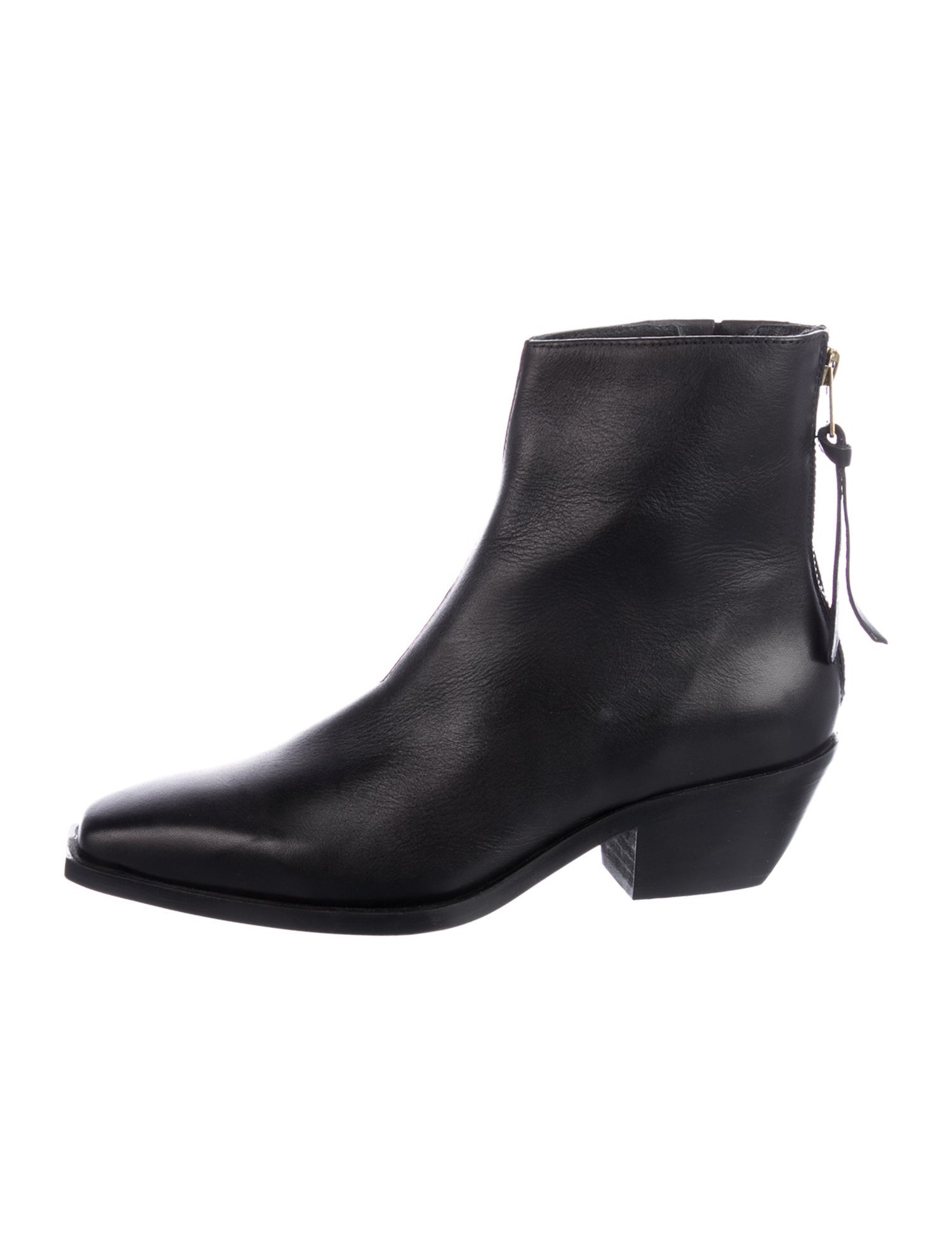 AllSaints Leather Whipstitch Trim Boots