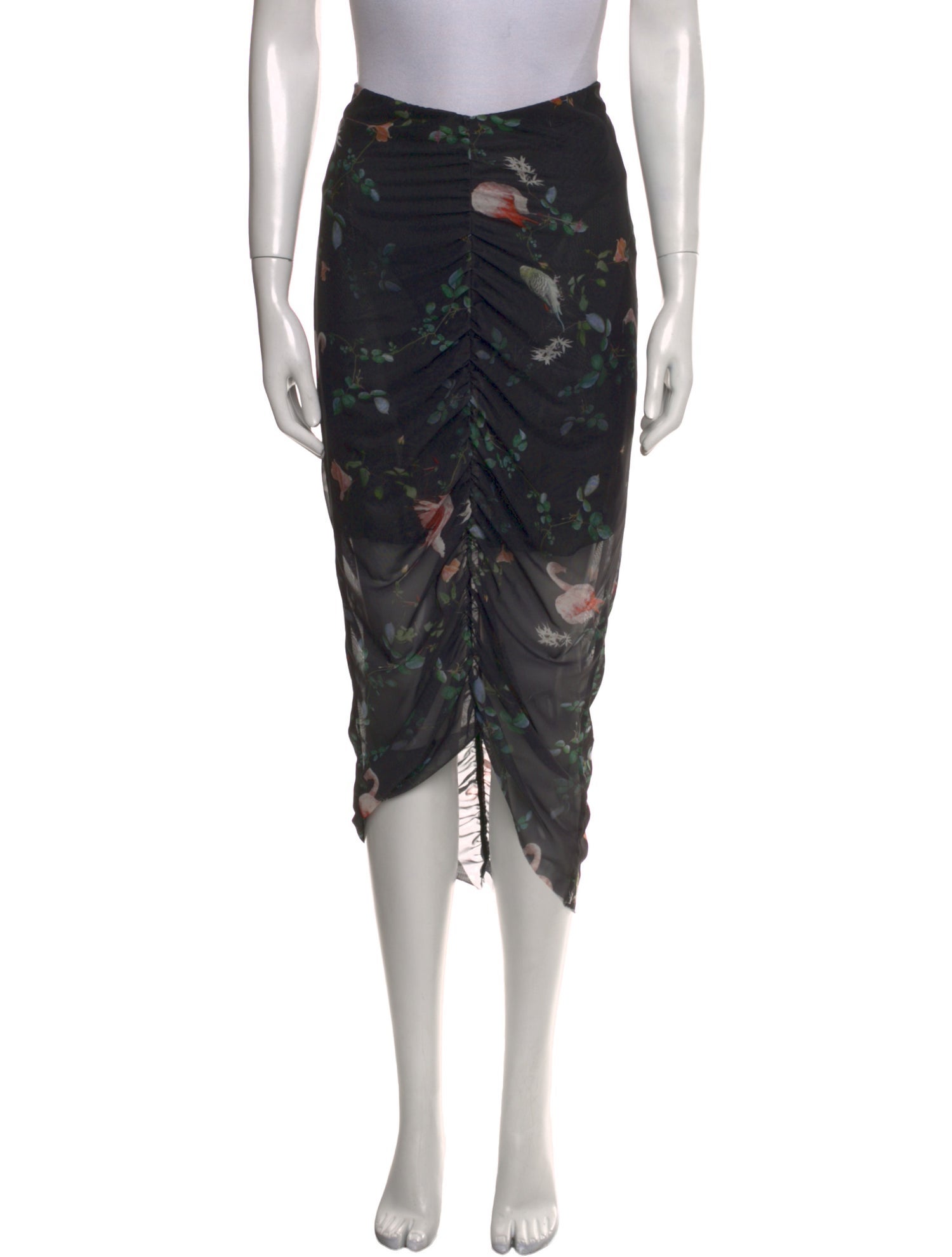 AllSaints Printed Midi Length Skirt