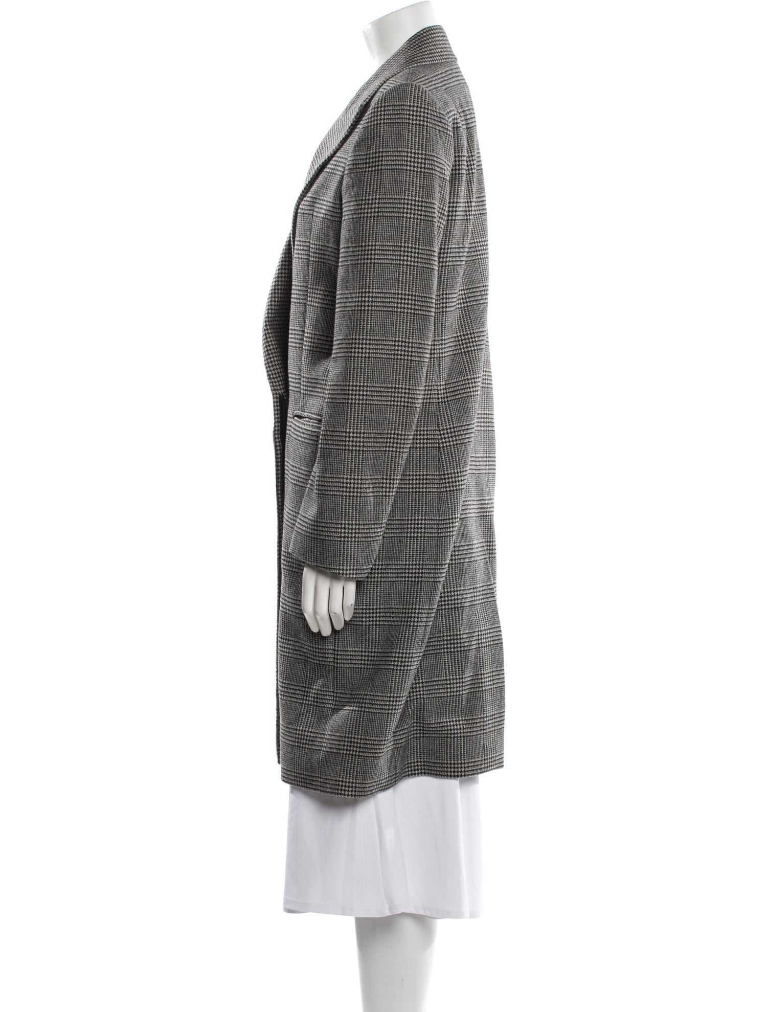 AllSaints Wool Houndstooth Print Peacoat