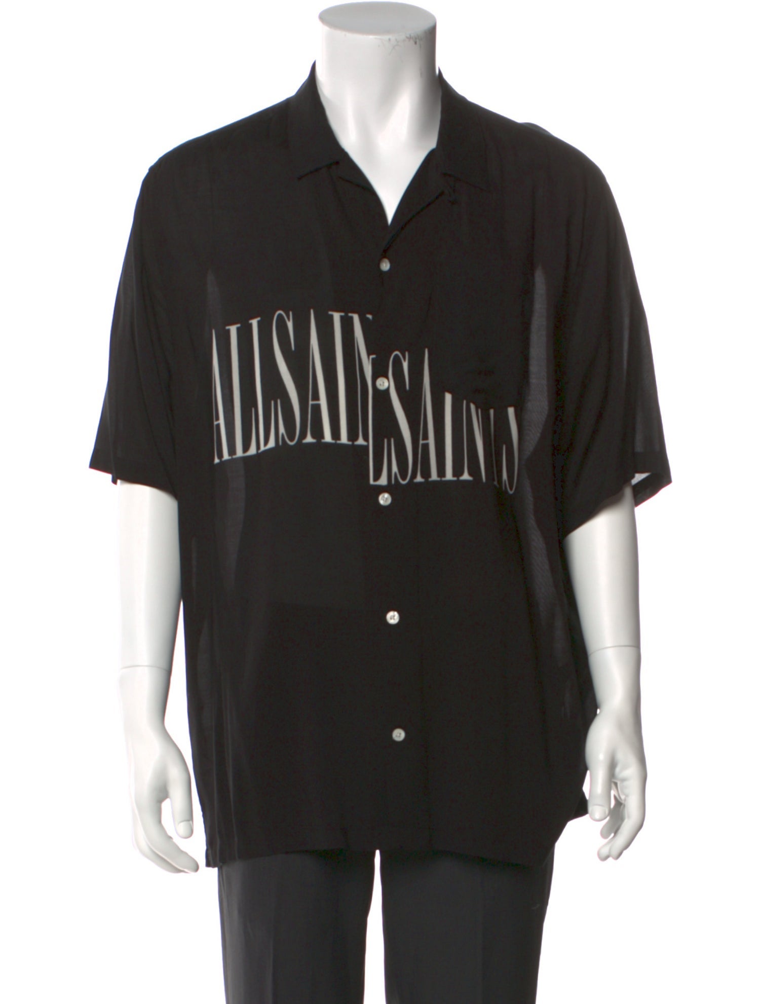 AllSaints Graphic Print Short Sleeve Shirt