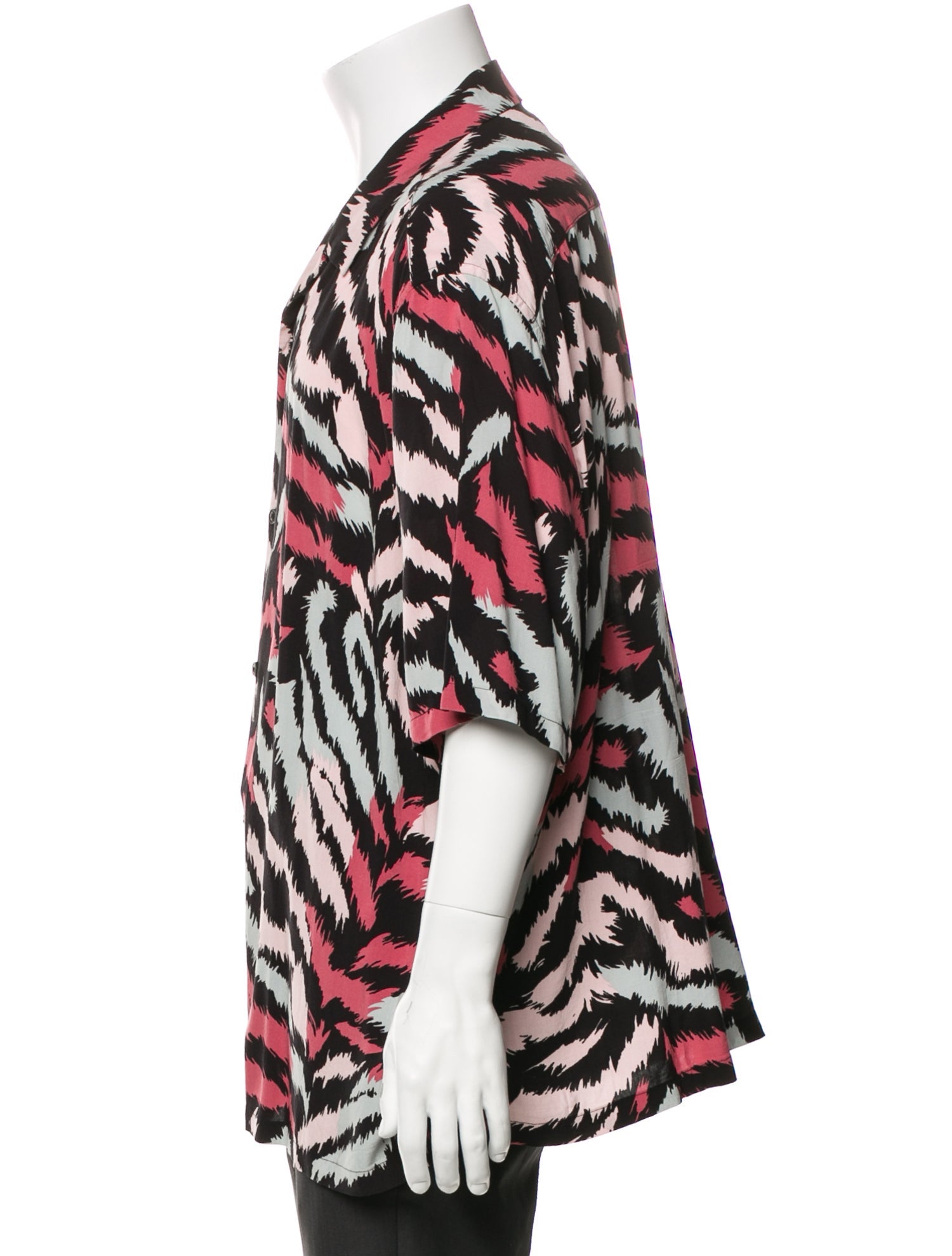 AllSaints Printed Three-Quarter Sleeve Shirt