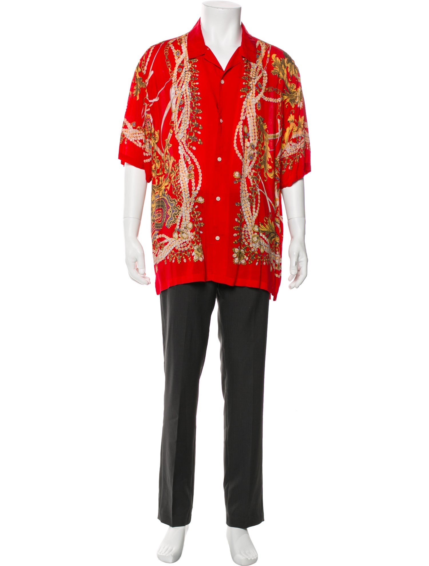 AllSaints Printed Three-Quarter Sleeve Shirt