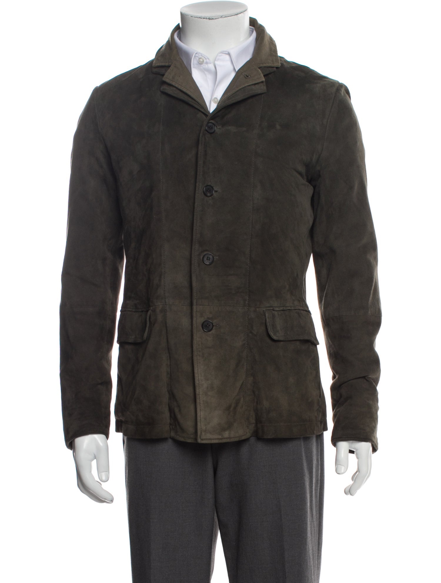 AllSaints Goat Leather Peacoat