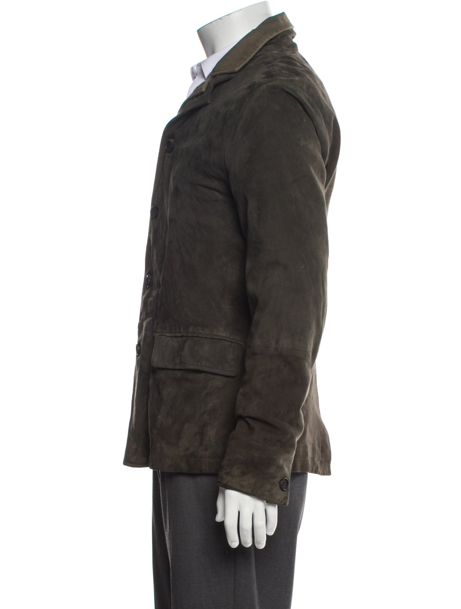 AllSaints Goat Leather Peacoat